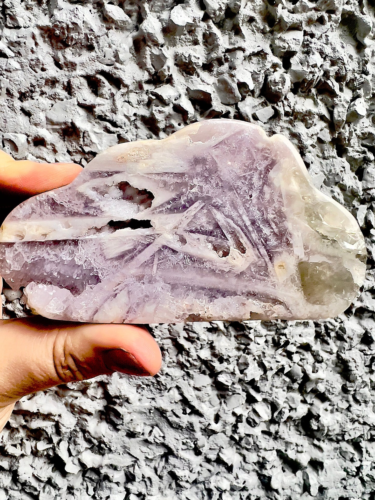 Super high quality, Brazilian, self standing, Purple, rutile, pink amethyst cloud with smoky quartz inclusion