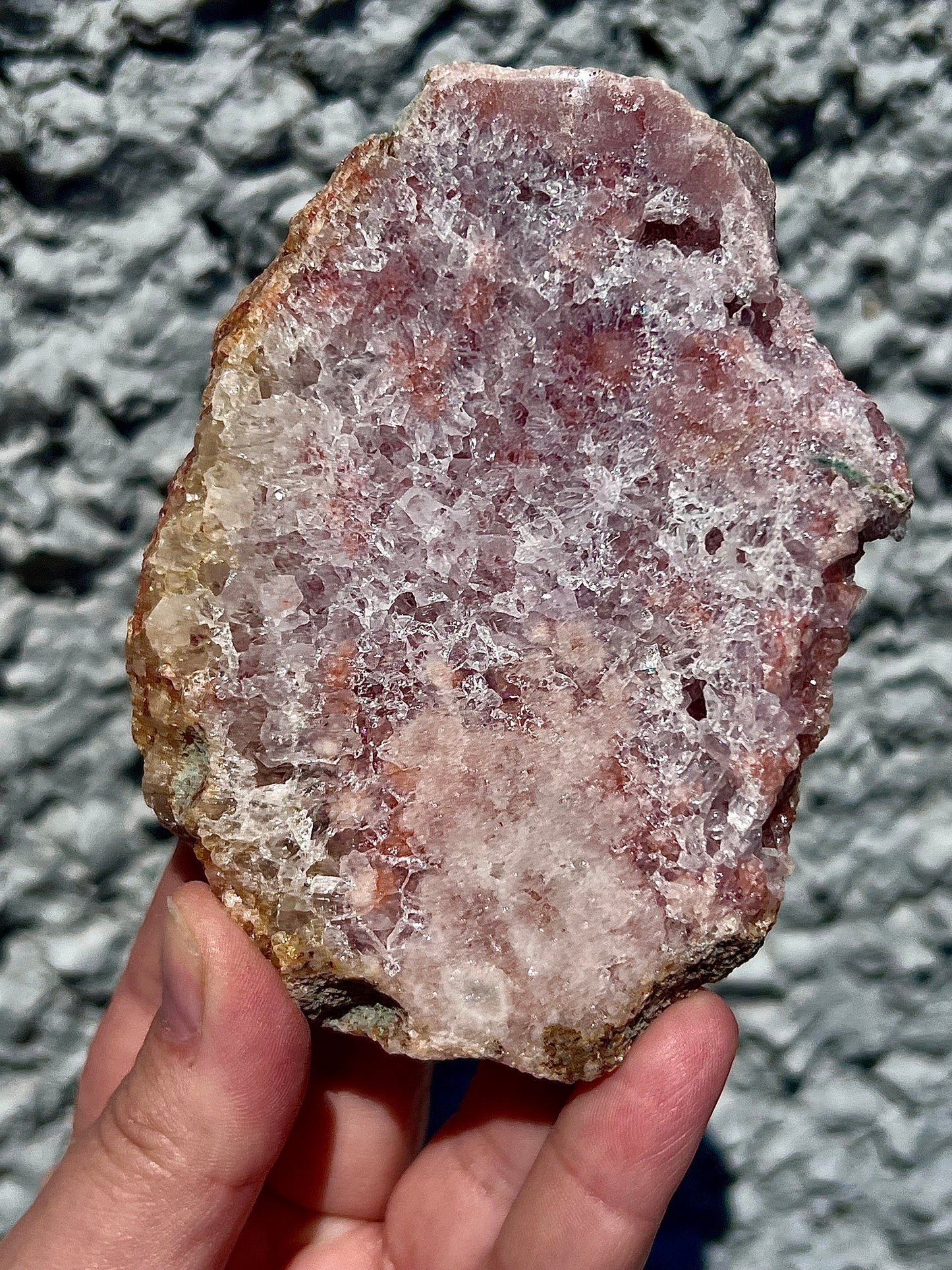 pink amethyst slab
