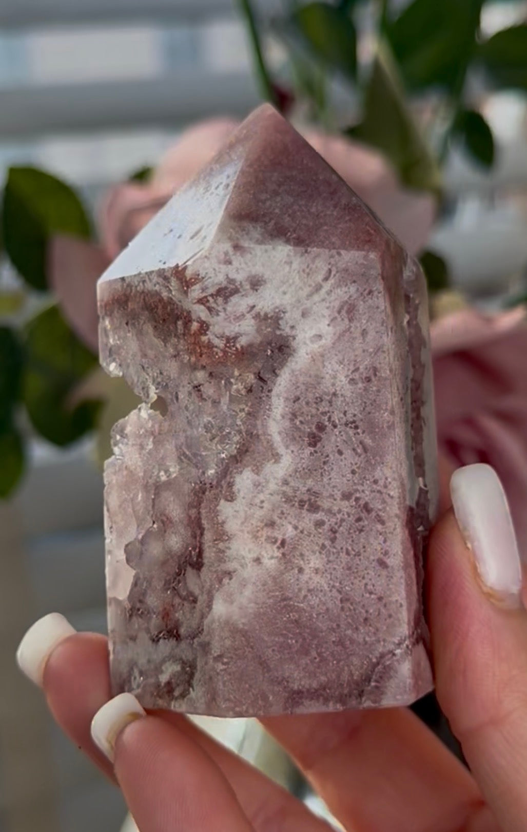 Pink amethyst tower