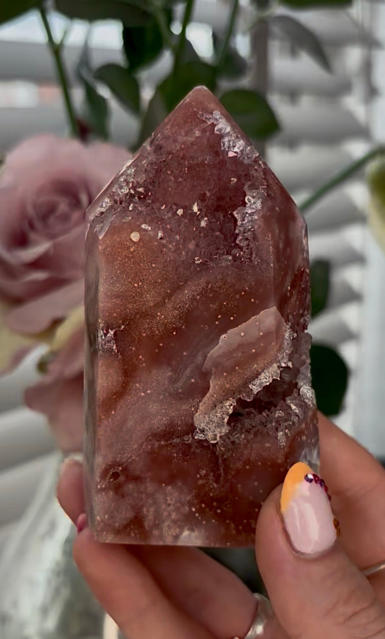 Beautiful, high quality, Pink amethyst tower