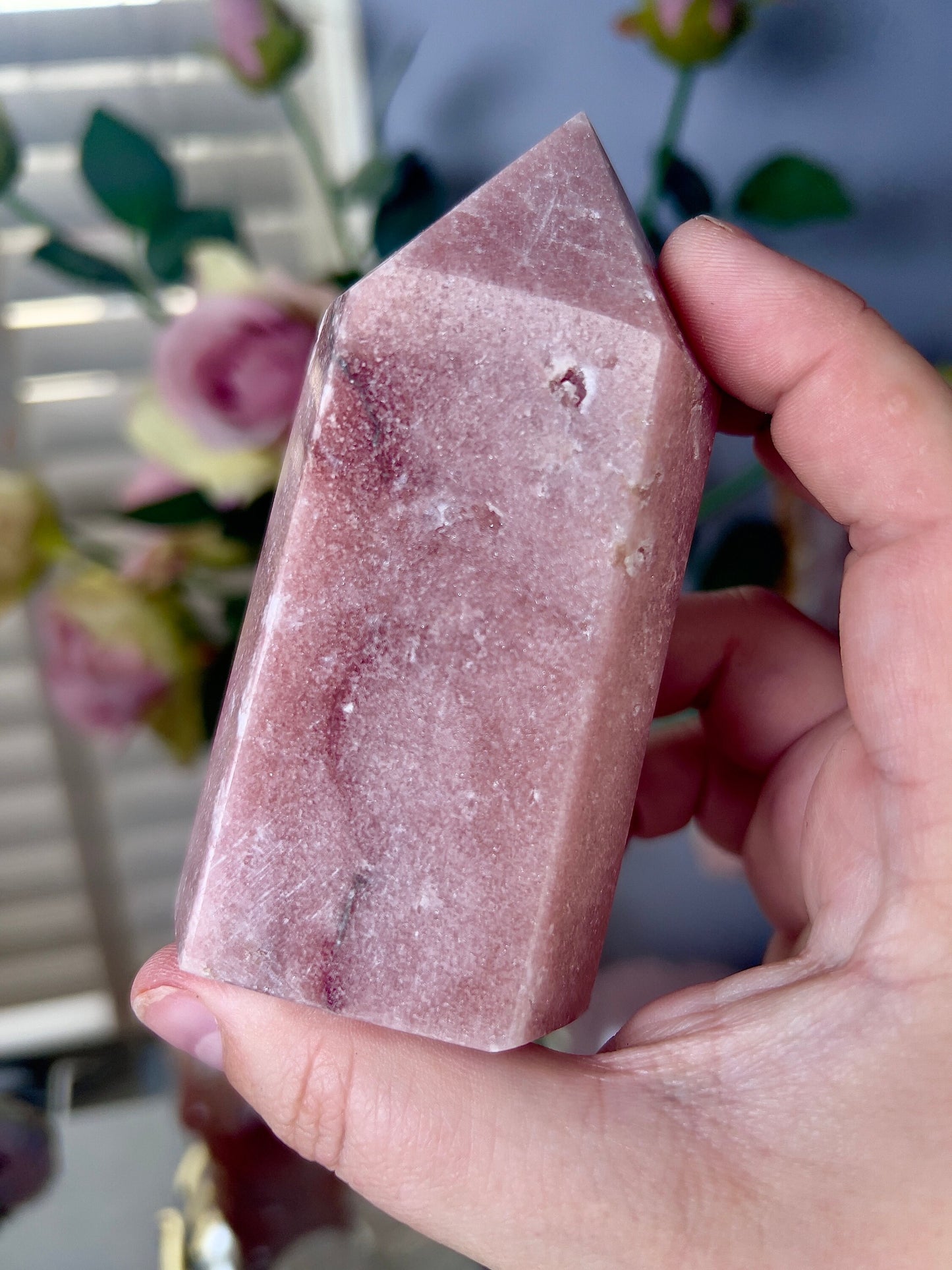 High grade, pink amethyst tower 320g