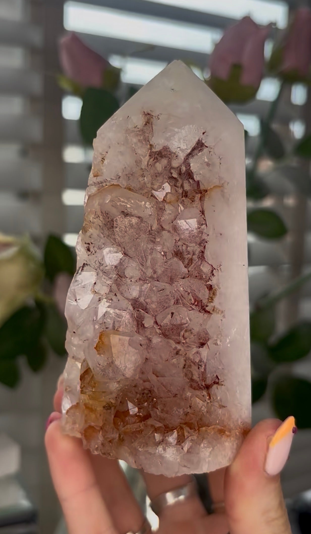 Beautiful, Pink amethyst tower
