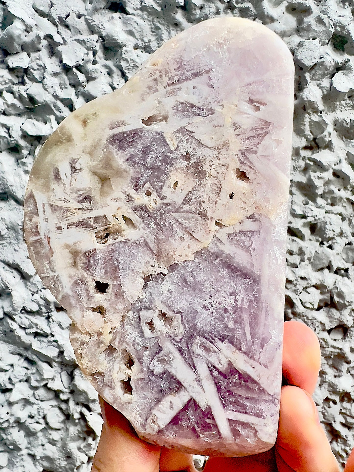 Super quality, purple rutile, pink amethyst, brazilian cloud