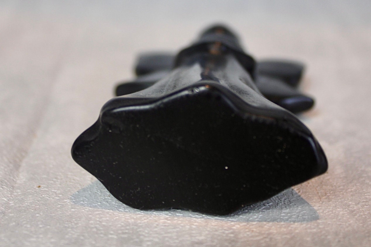 Black obsidian fairy carving 8cm (h)