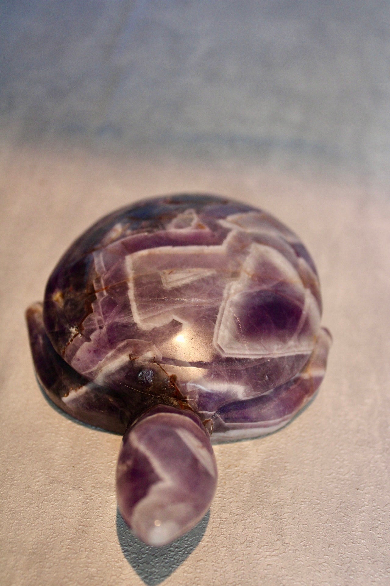 Large dream amethyst sea turtle carving 13cm(L) 9cm(w)