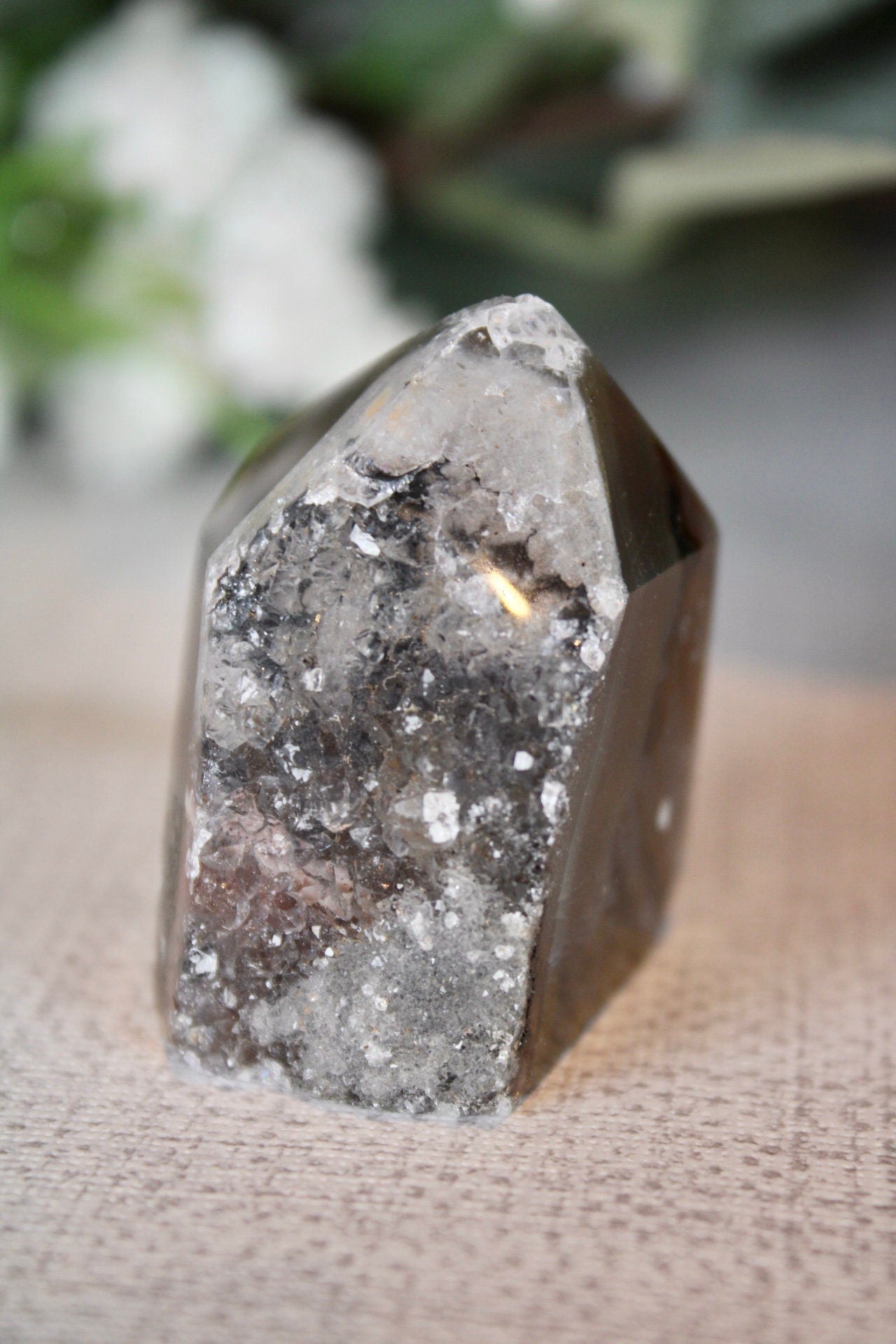 Mini druzy agate tower