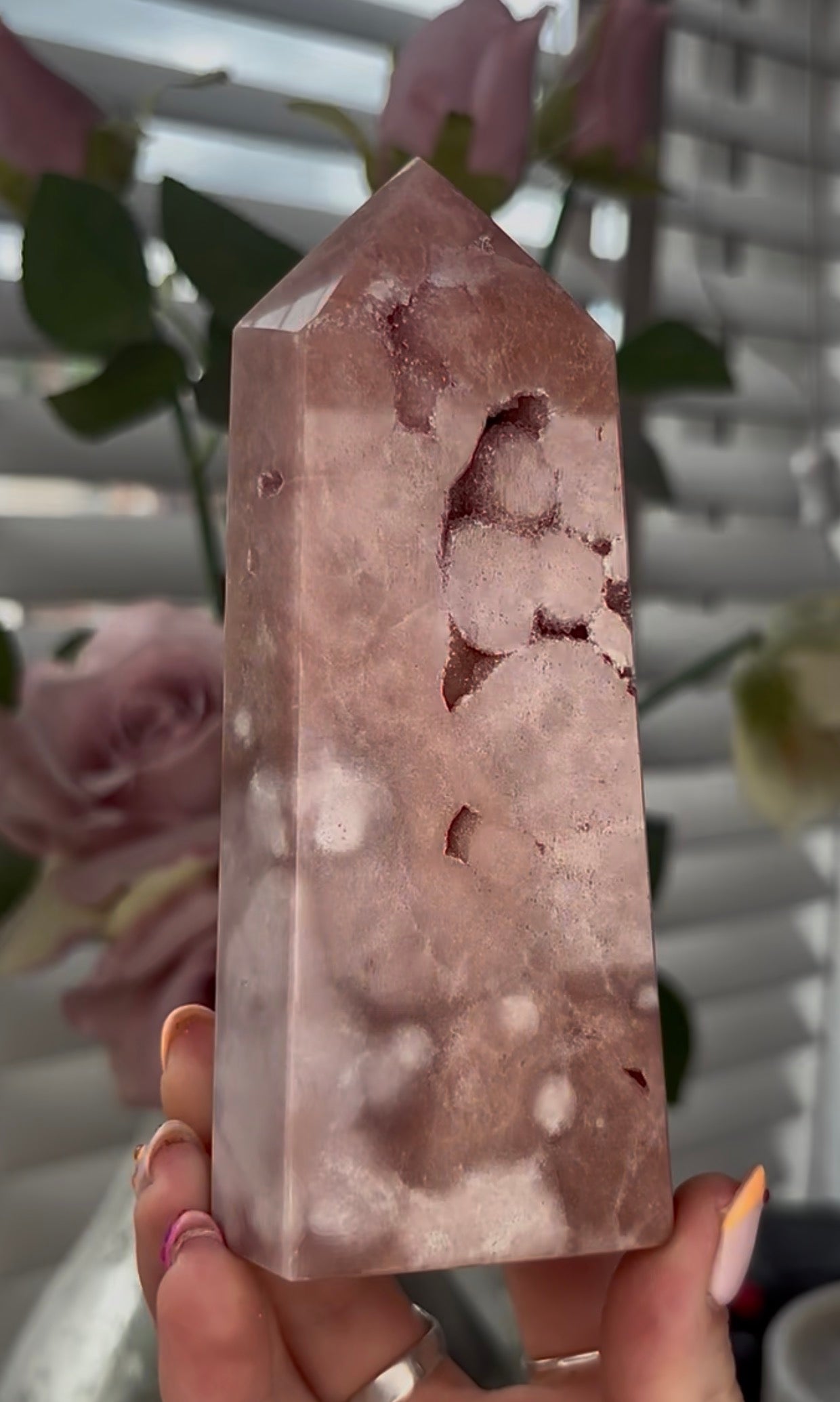 Beautiful, Pink amethyst tower