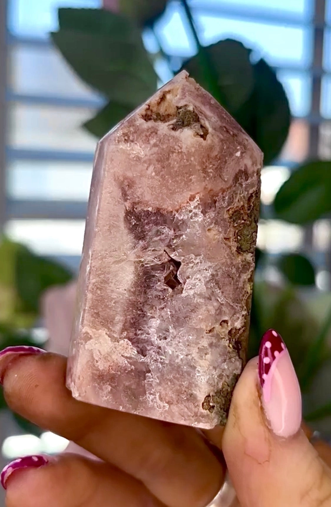 Small Pink amethyst tower