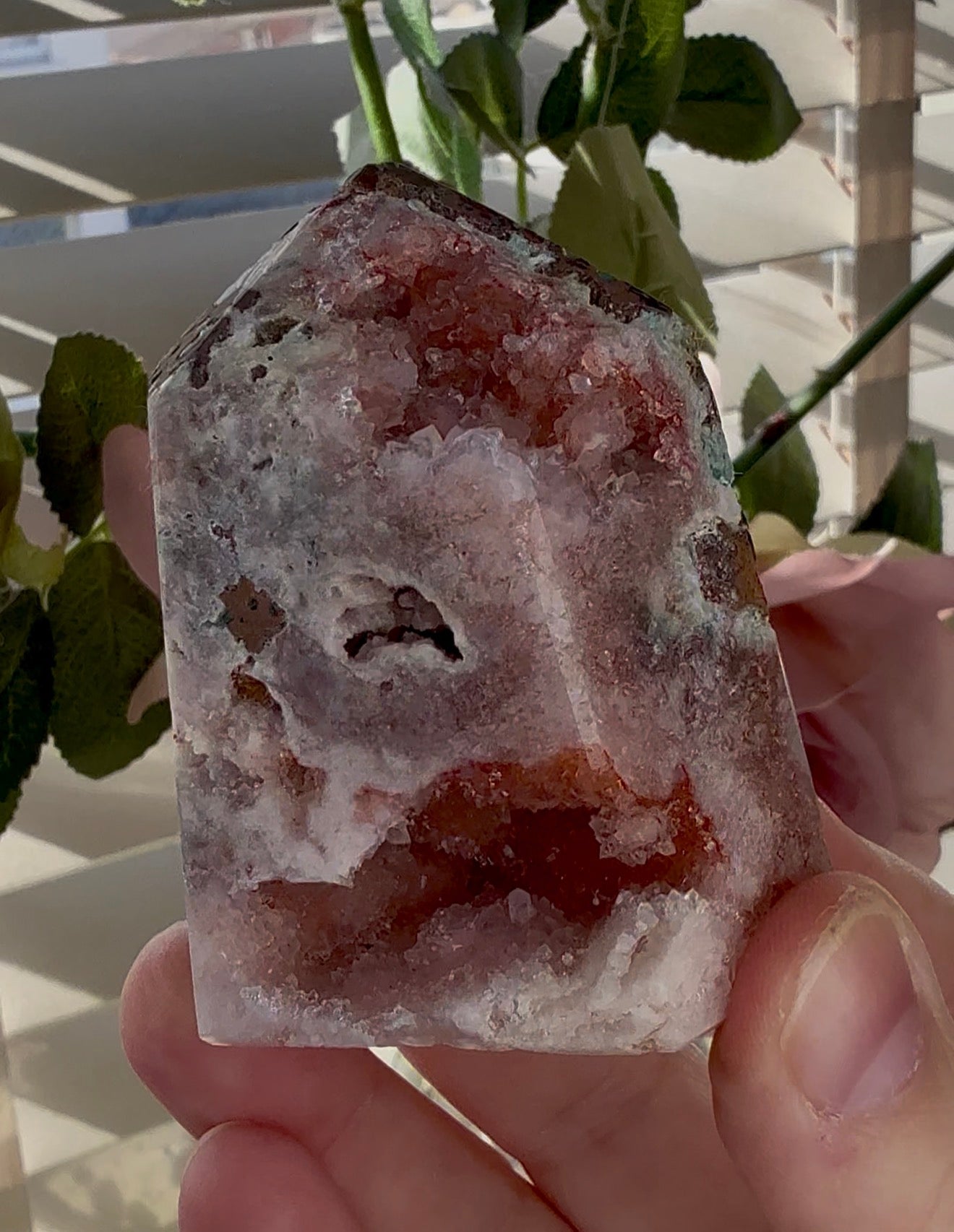 Small Pink amethyst tower