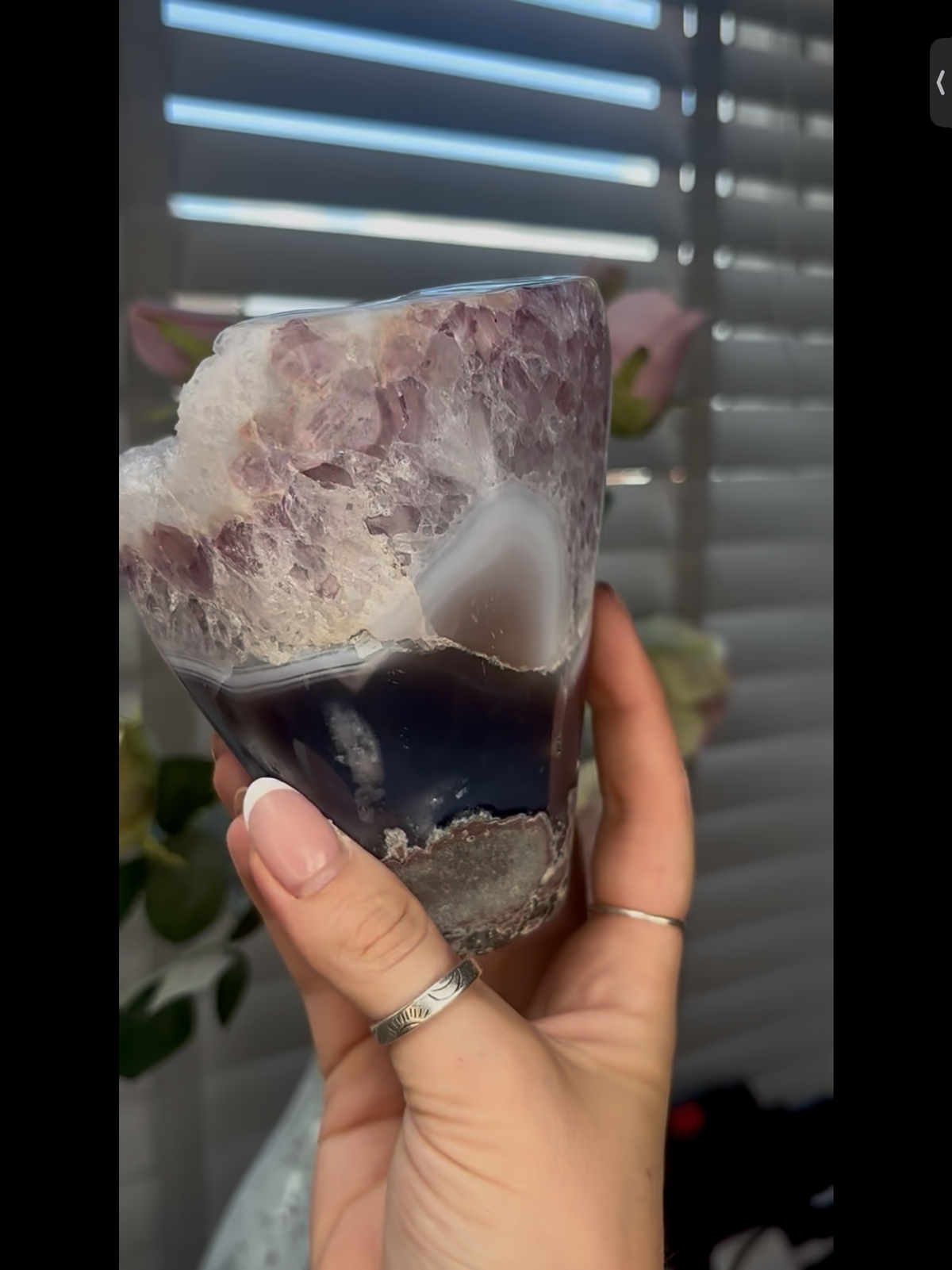 High grade, beautiful, Amethyst agate Freeform/mushroom 1.270kg