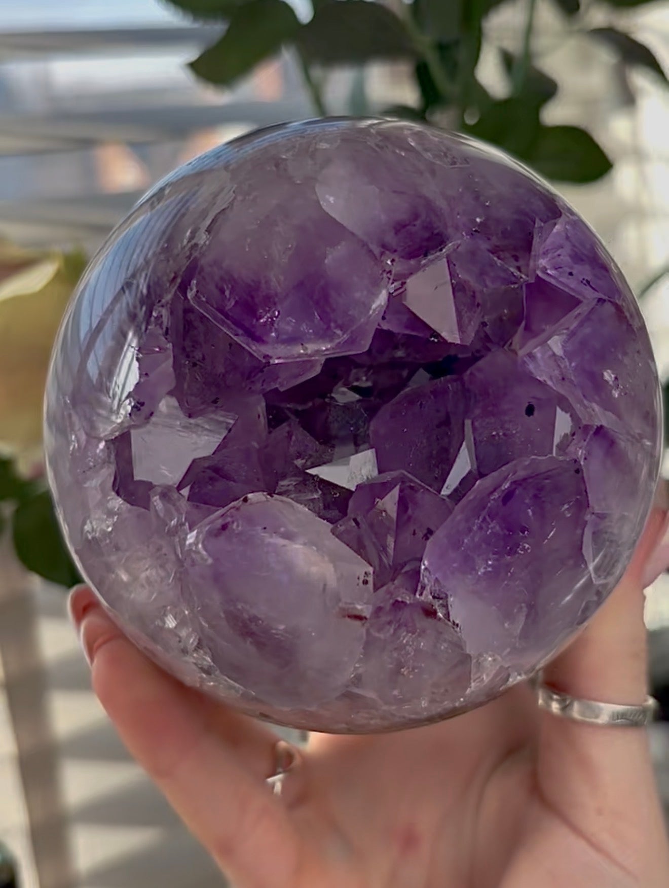Gorgeous, large, statement amethyst sphere