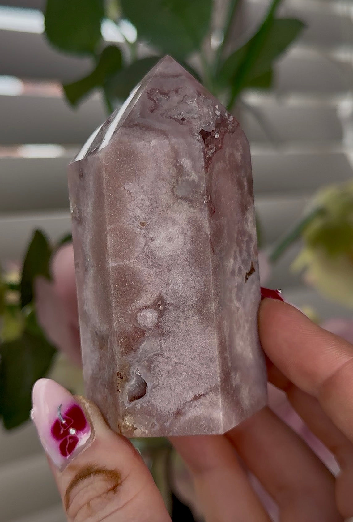 High quality Pink amethyst tower 8.5(h) 4.5(w)