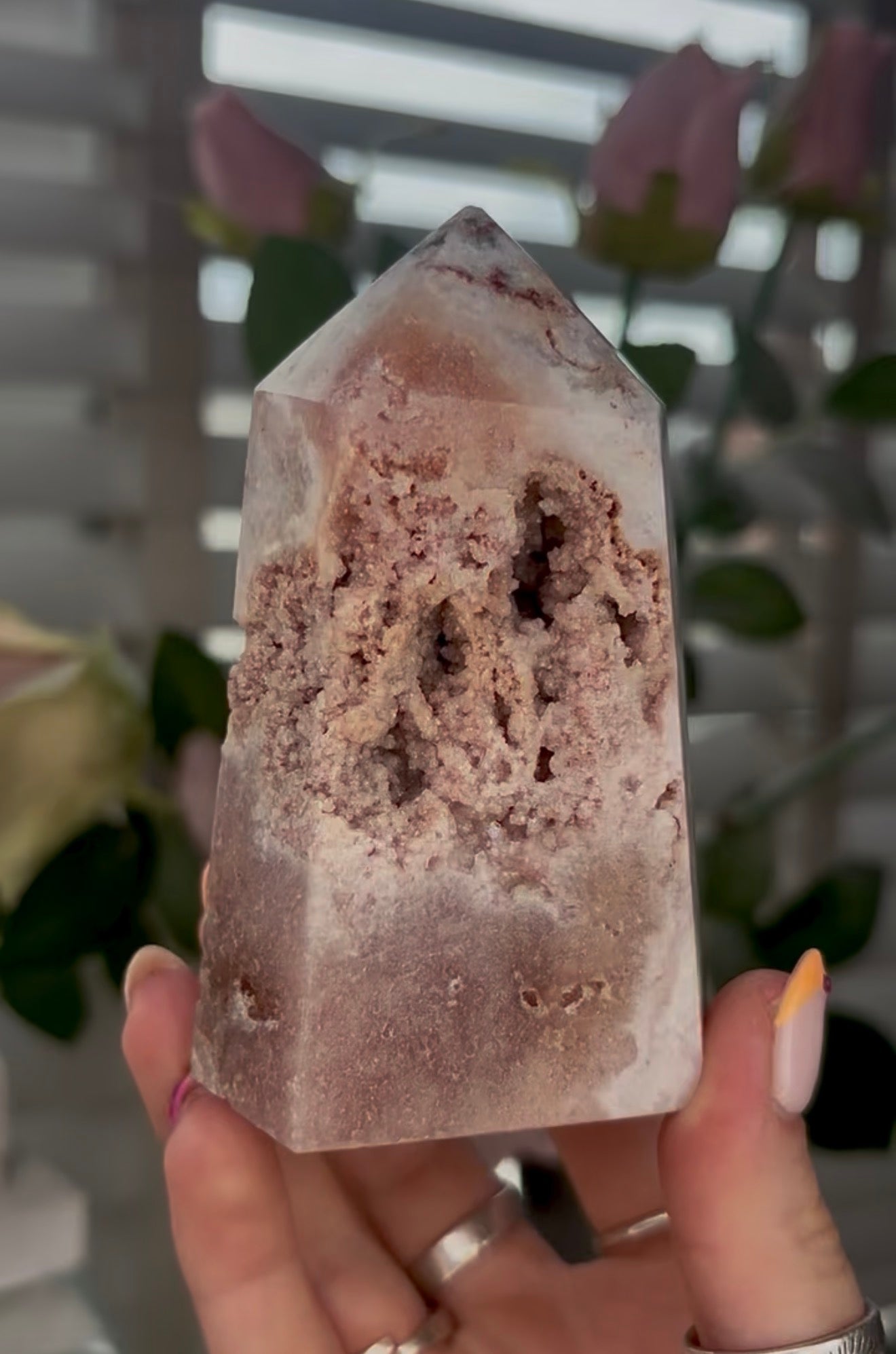 Beautiful, Pink amethyst tower