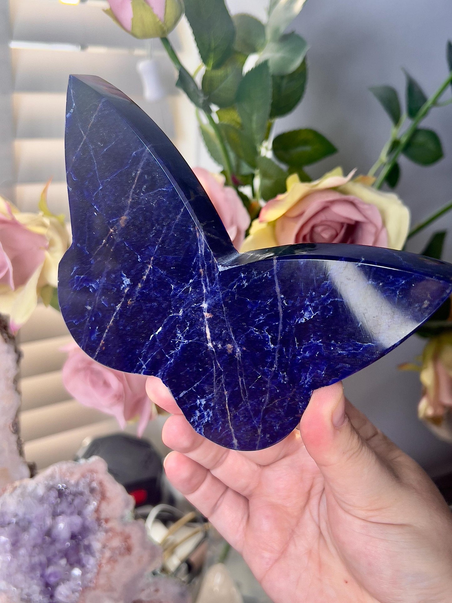 Blue sodalite butterfly (self standing)