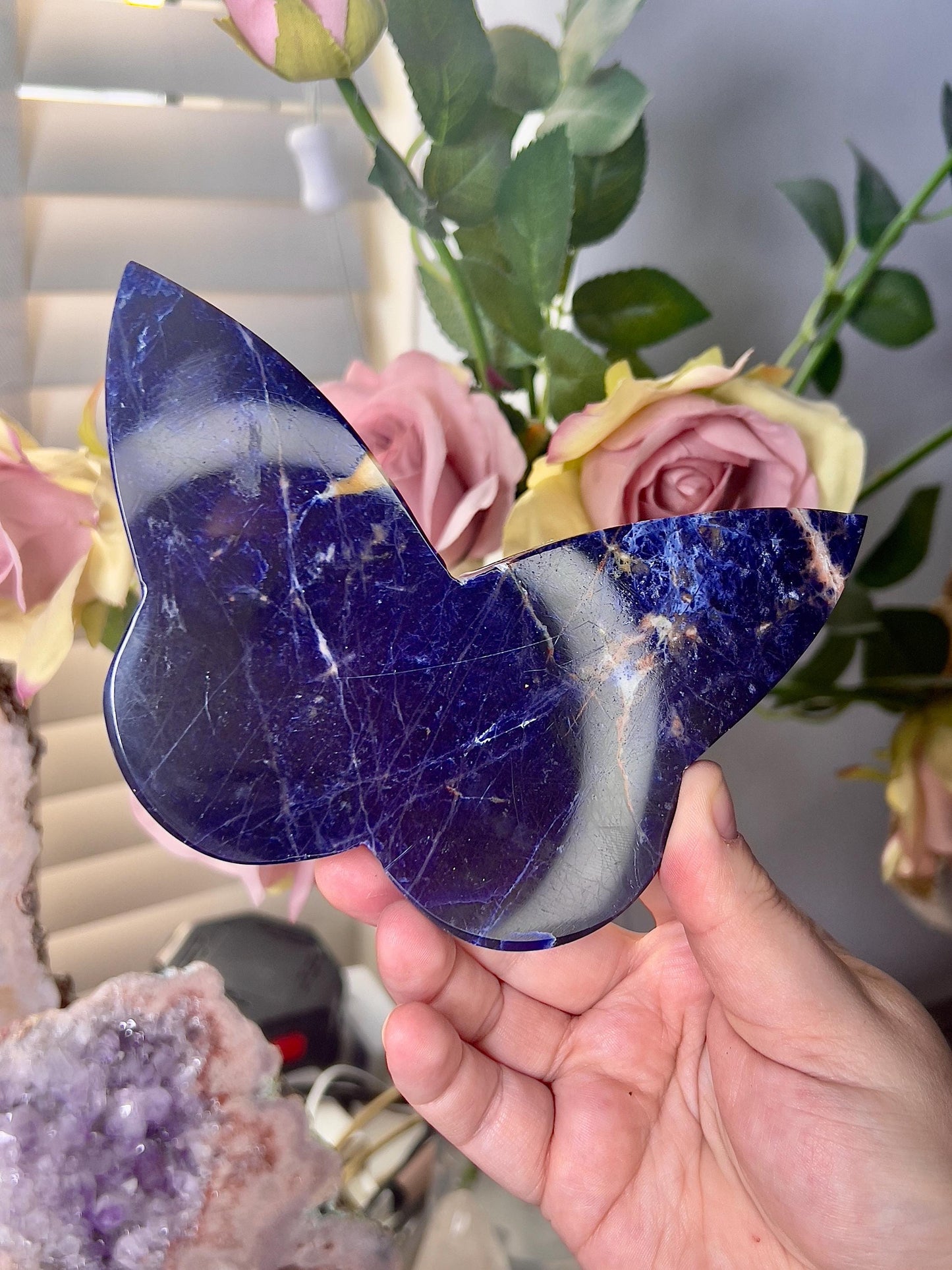 Blue sodalite butterfly (self standing)