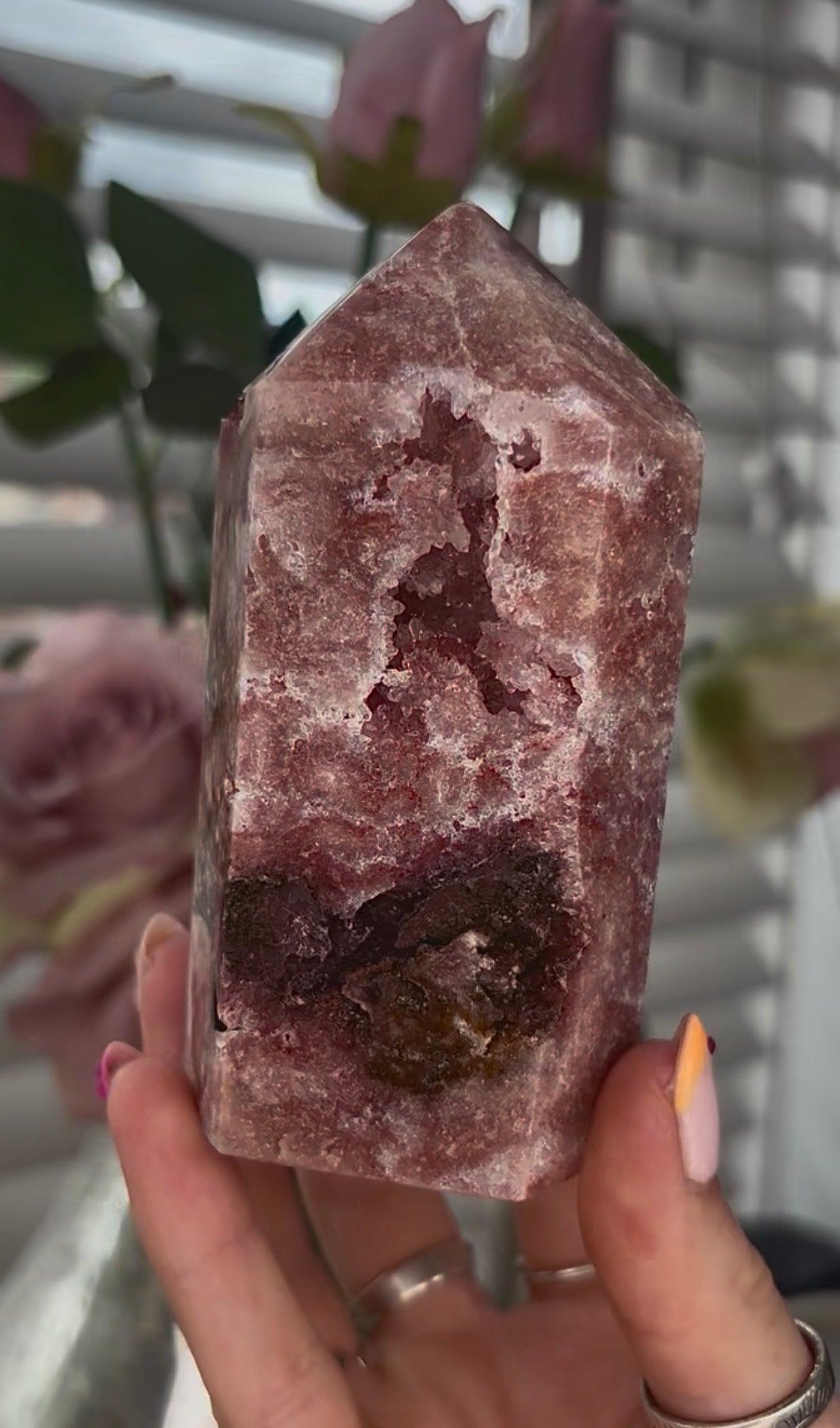 Beautiful, Pink amethyst tower