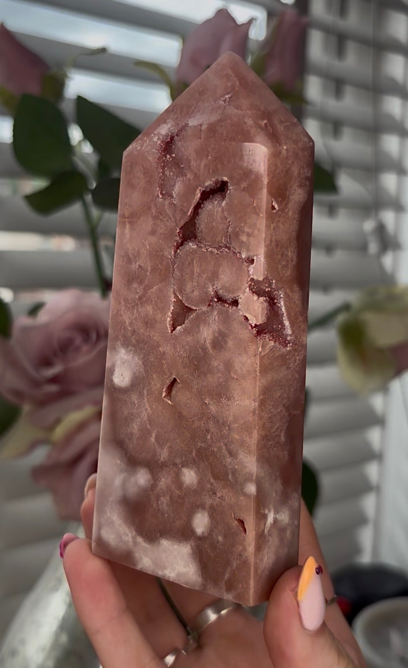 Beautiful, Pink amethyst tower