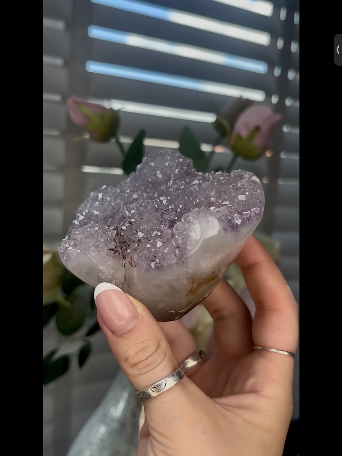 High grade, beautiful, Amethyst agate Freeform/mushroom 445g
