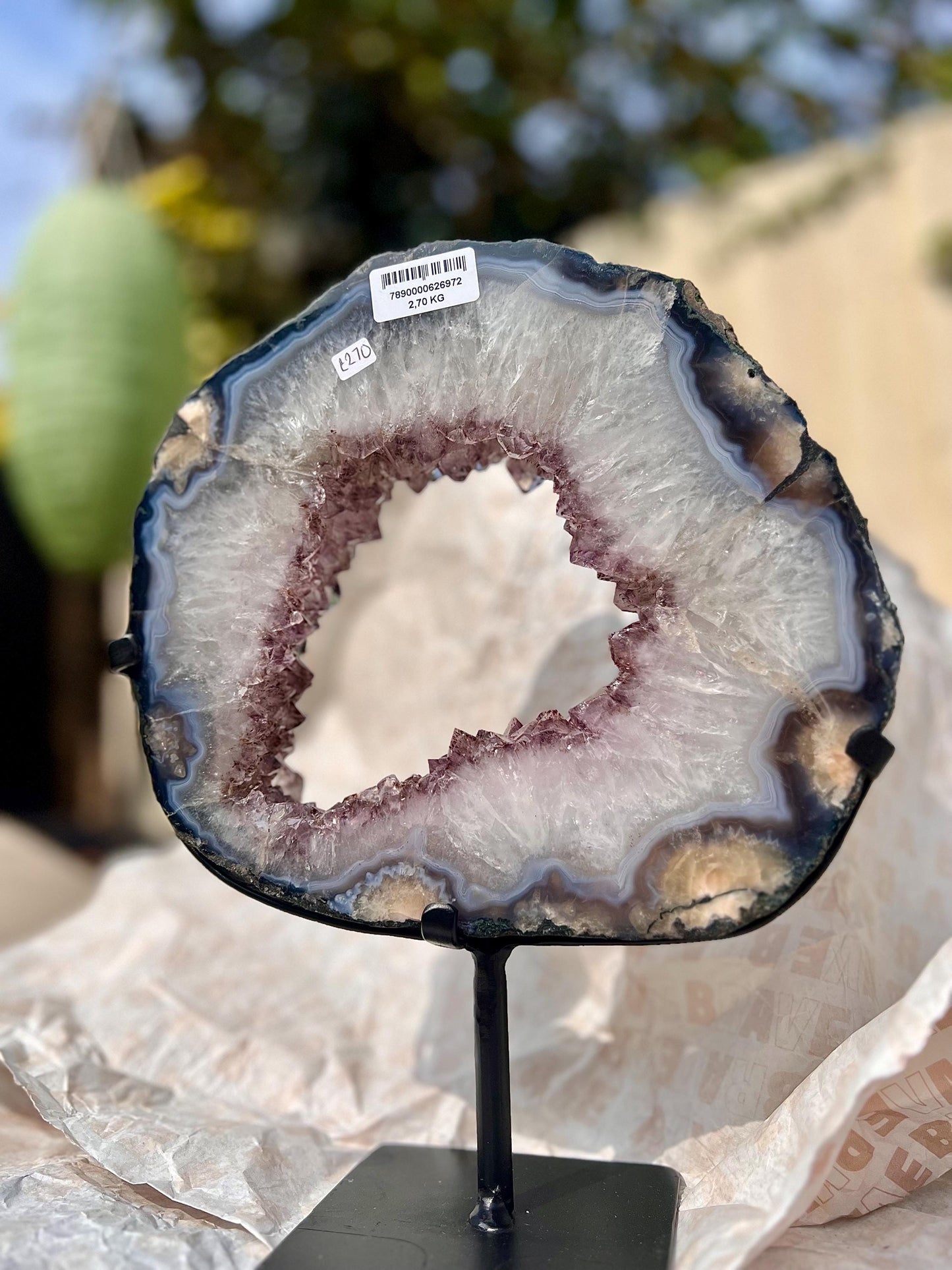 Stunning, polished amethyst portal 2.700kg