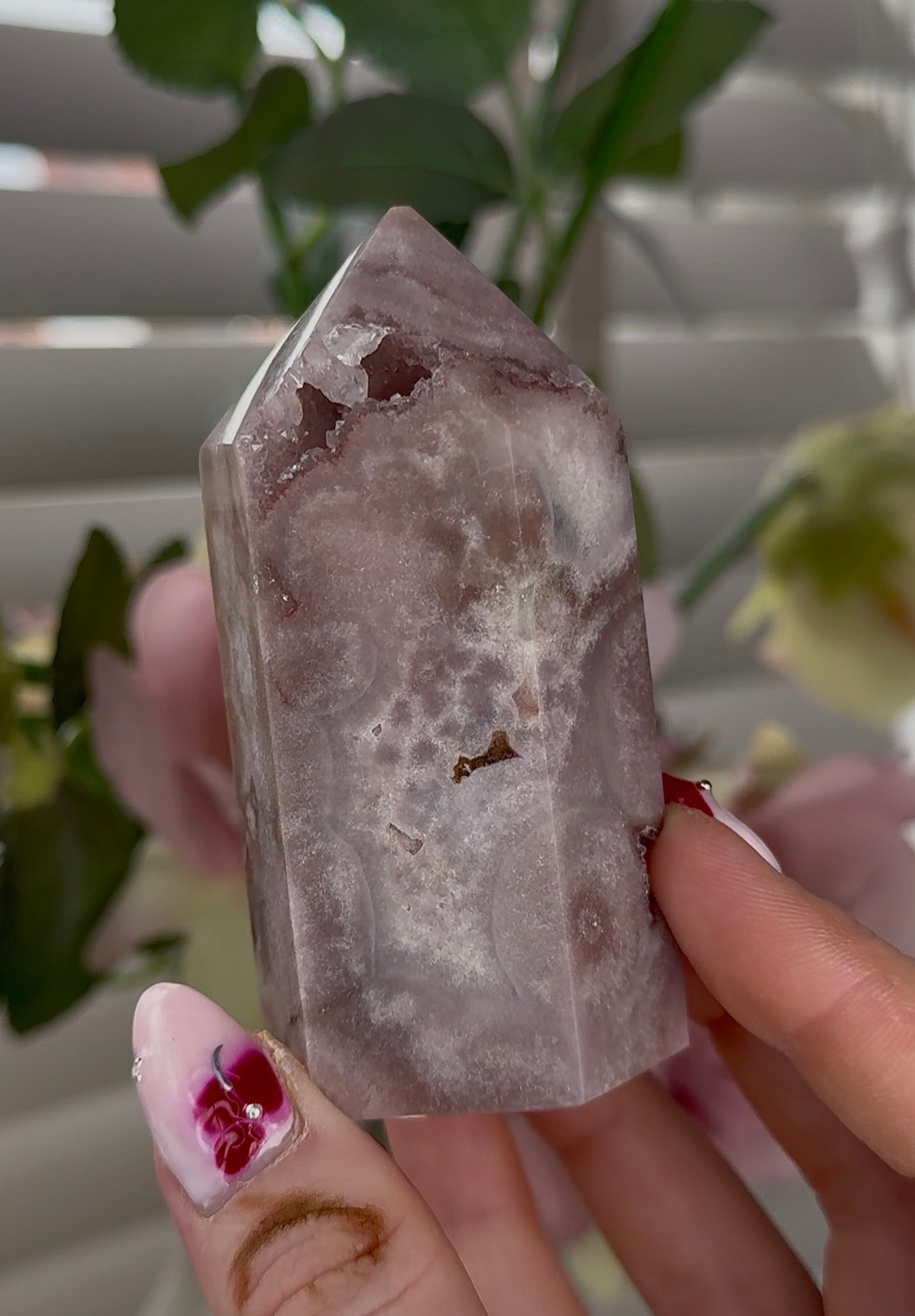 High quality Pink amethyst tower 8.5(h) 4.5(w)