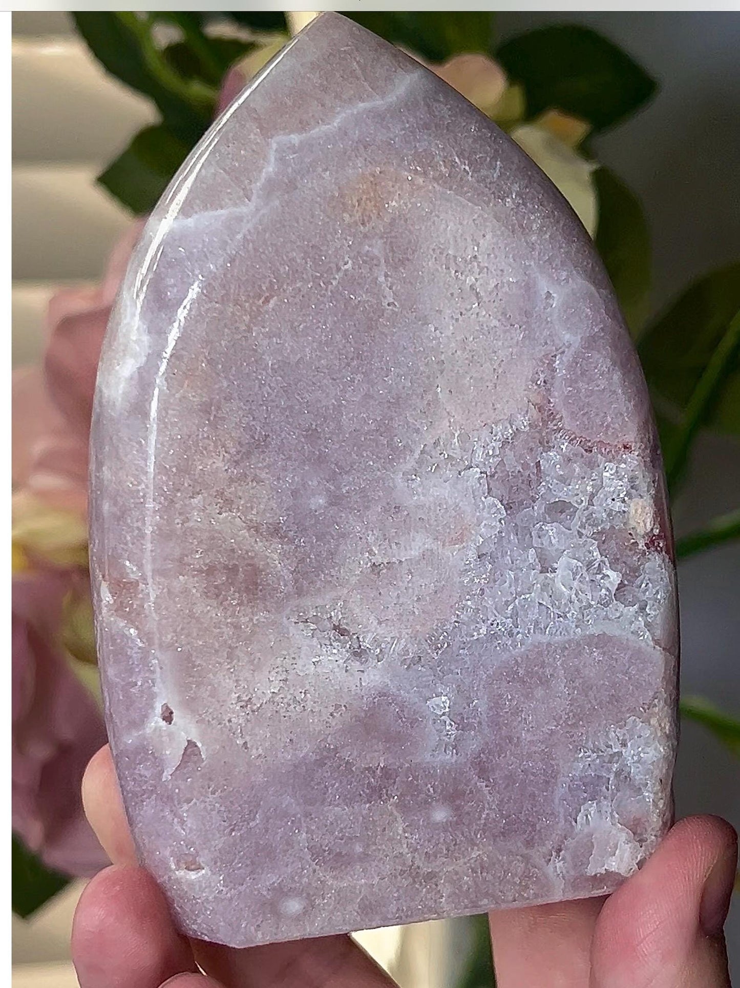 High grade, pink amethyst flame