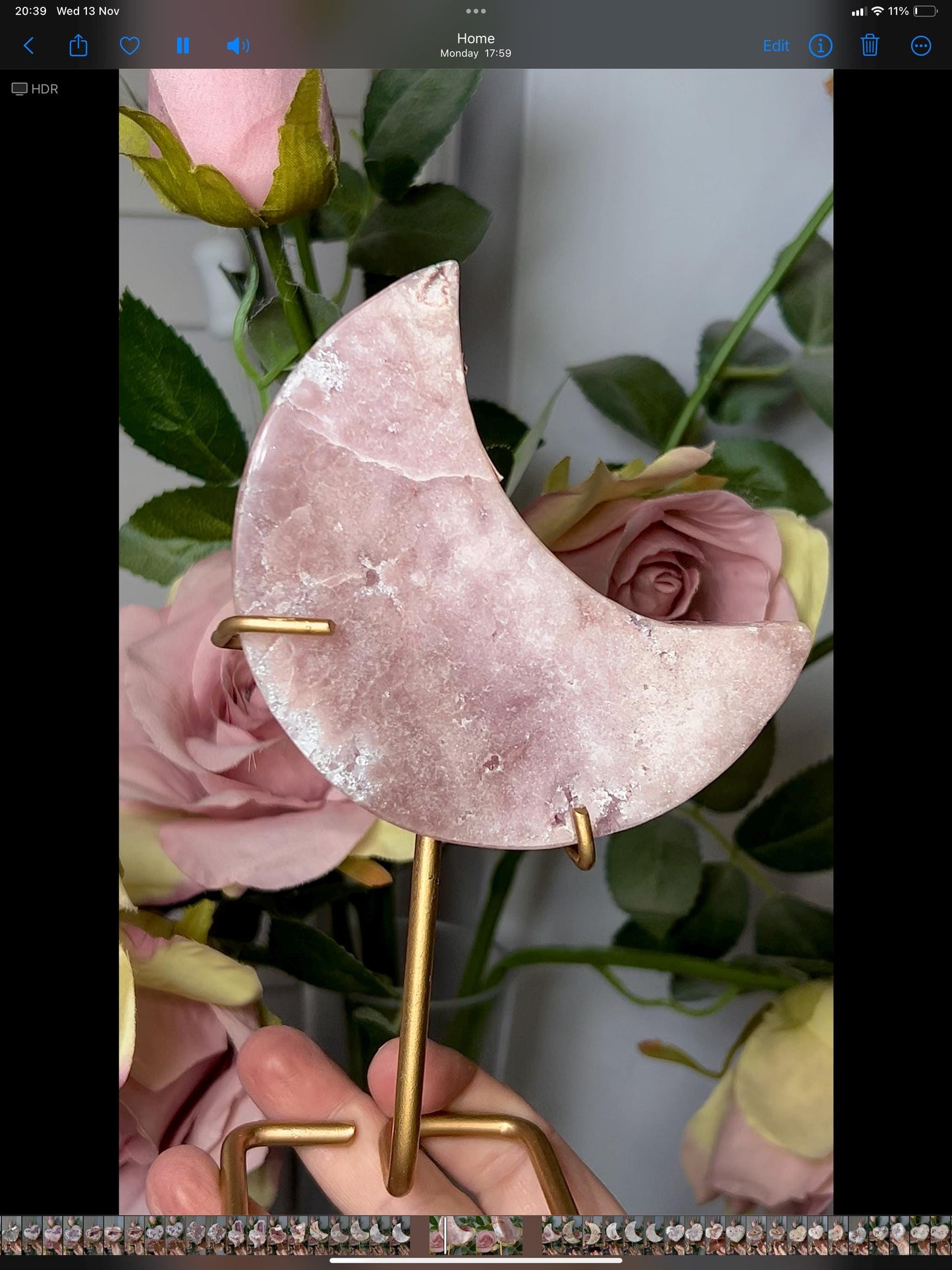 High grade, pink amethyst moon with green jasper