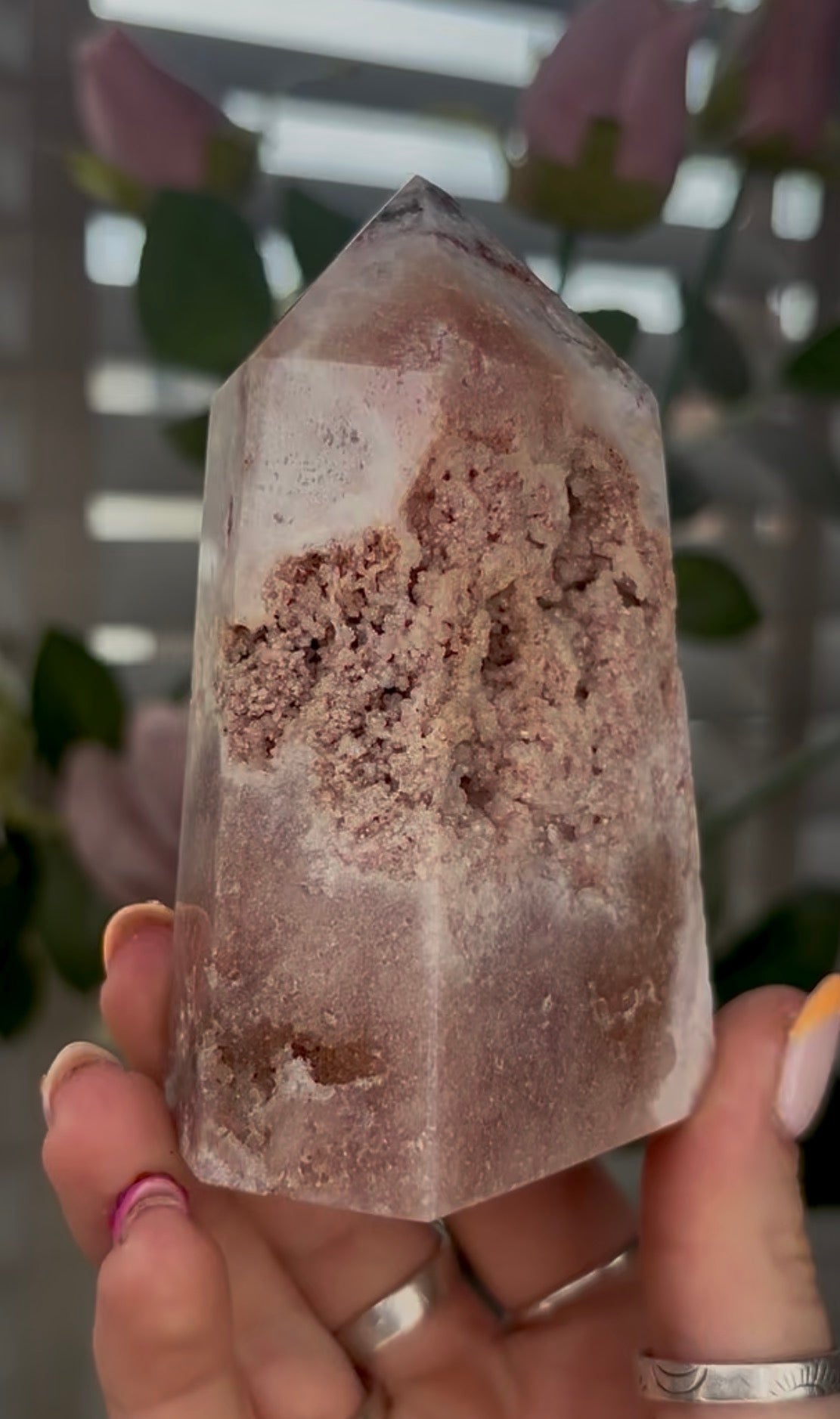 Beautiful, Pink amethyst tower