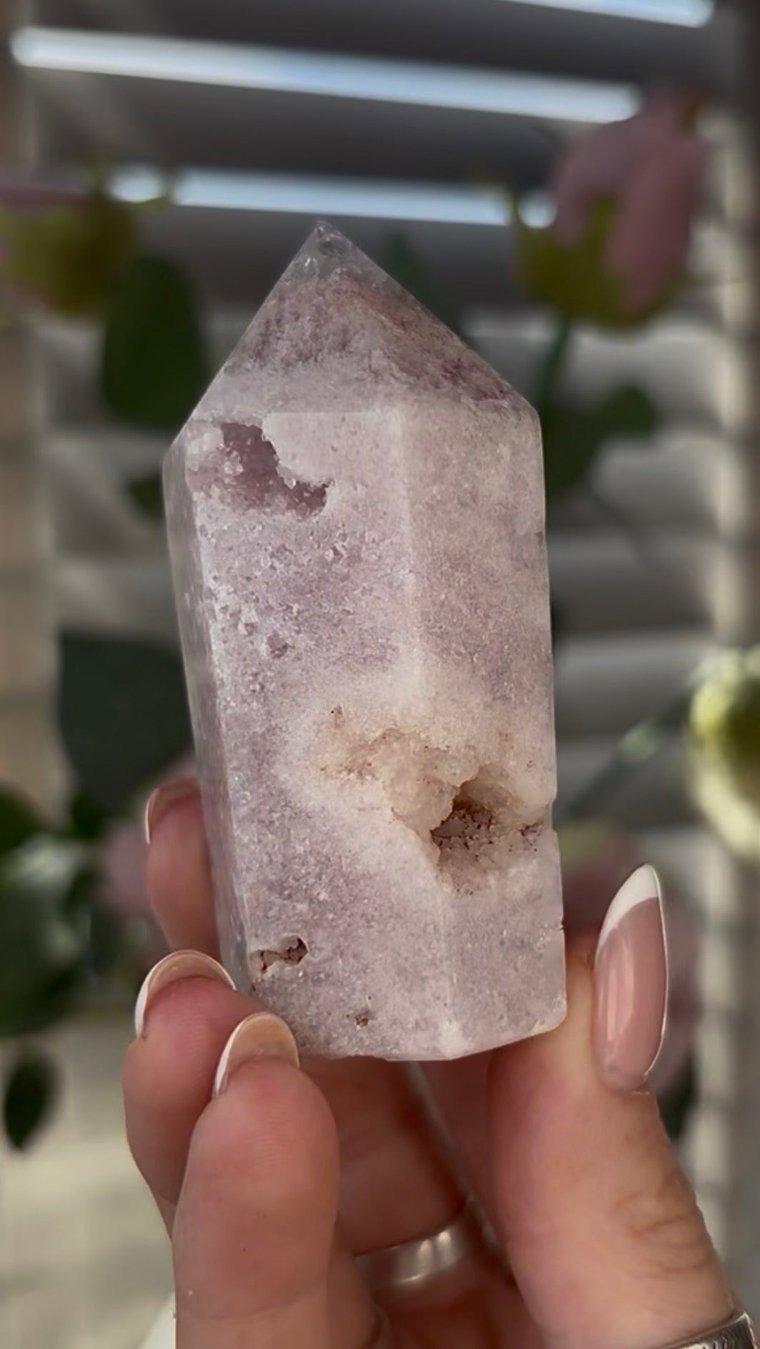 Cute, Pink amethyst tower 7.6cm(h) 4cm (w)