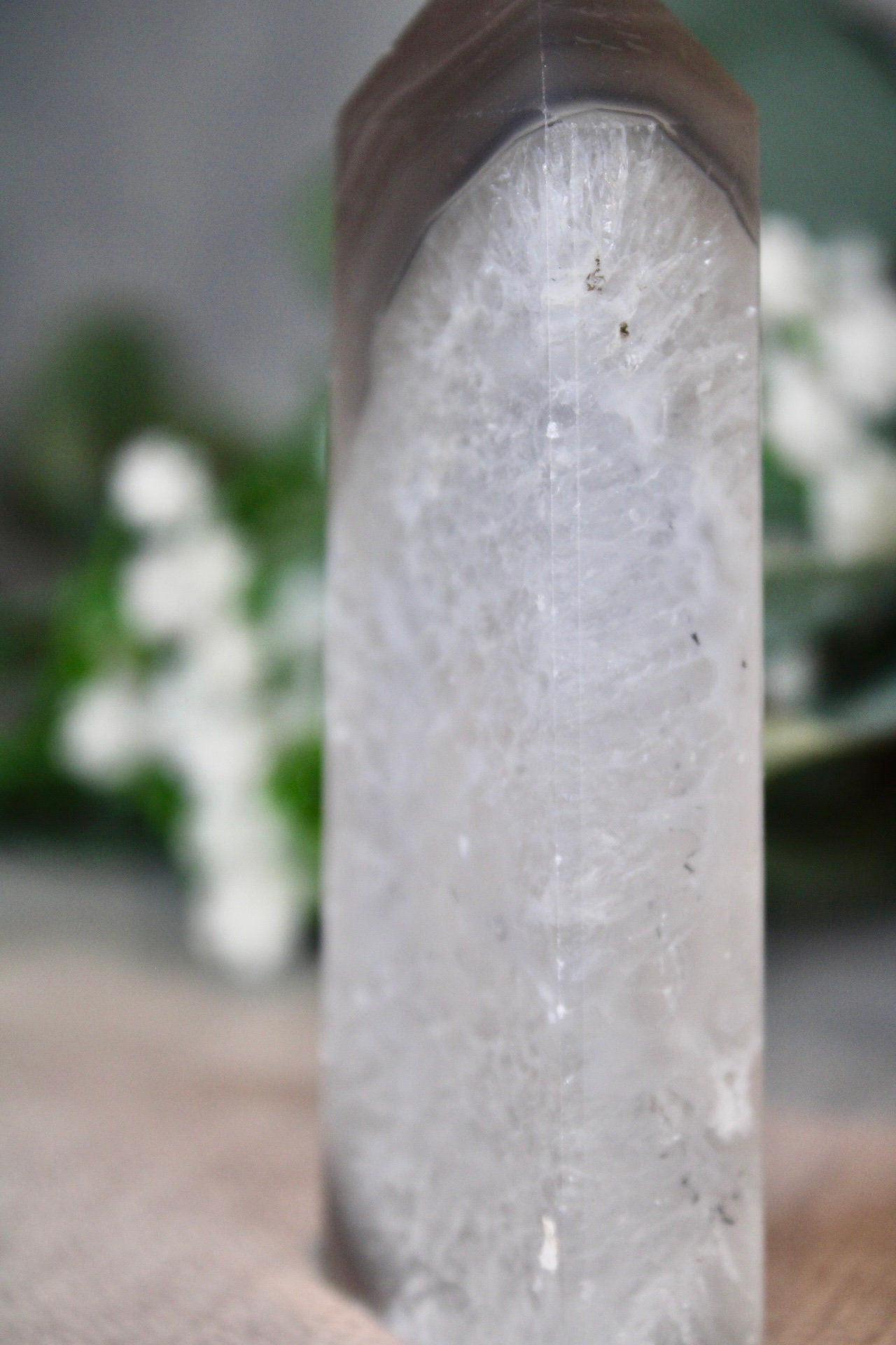 Fat, druzy, agate tower