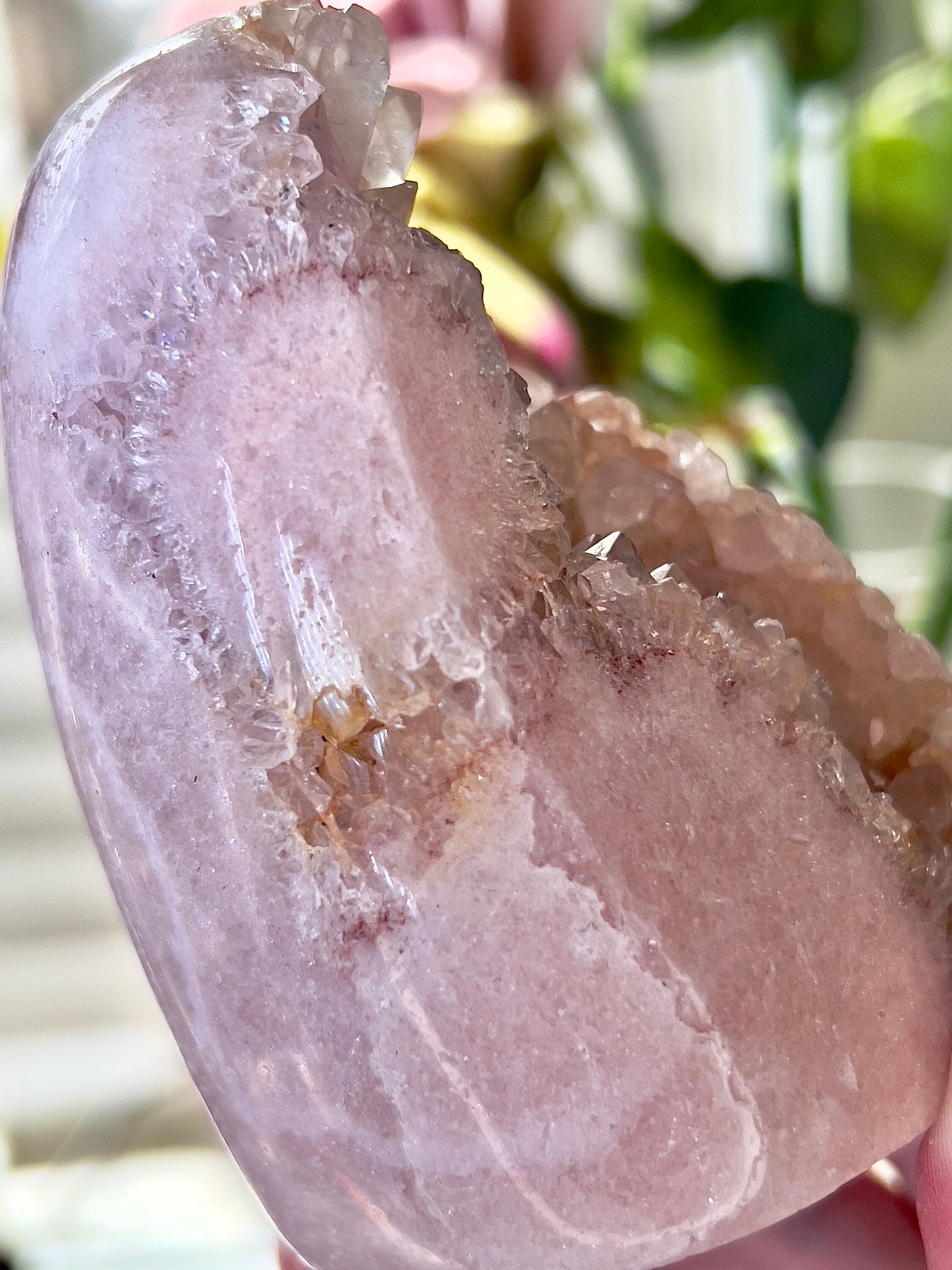 high grade, pink amethyst Freeform flame
