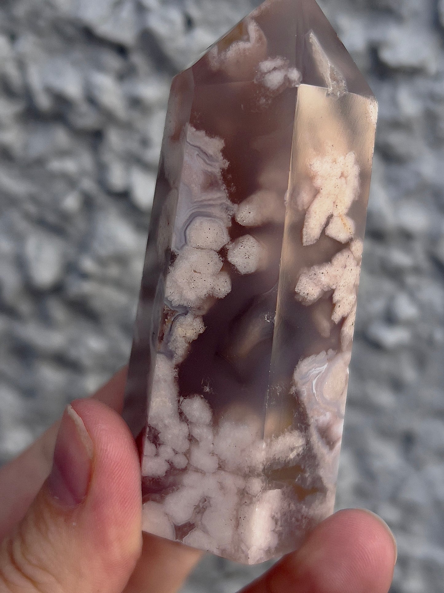 Chonky flower agate tower