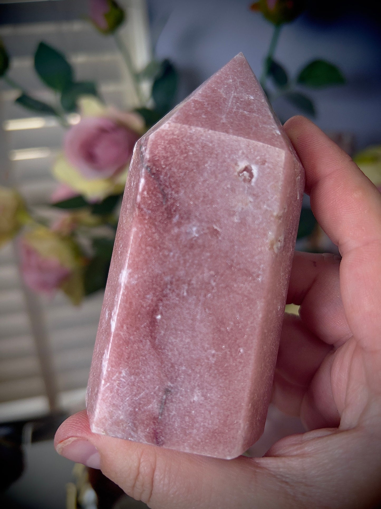 High grade, pink amethyst tower 320g