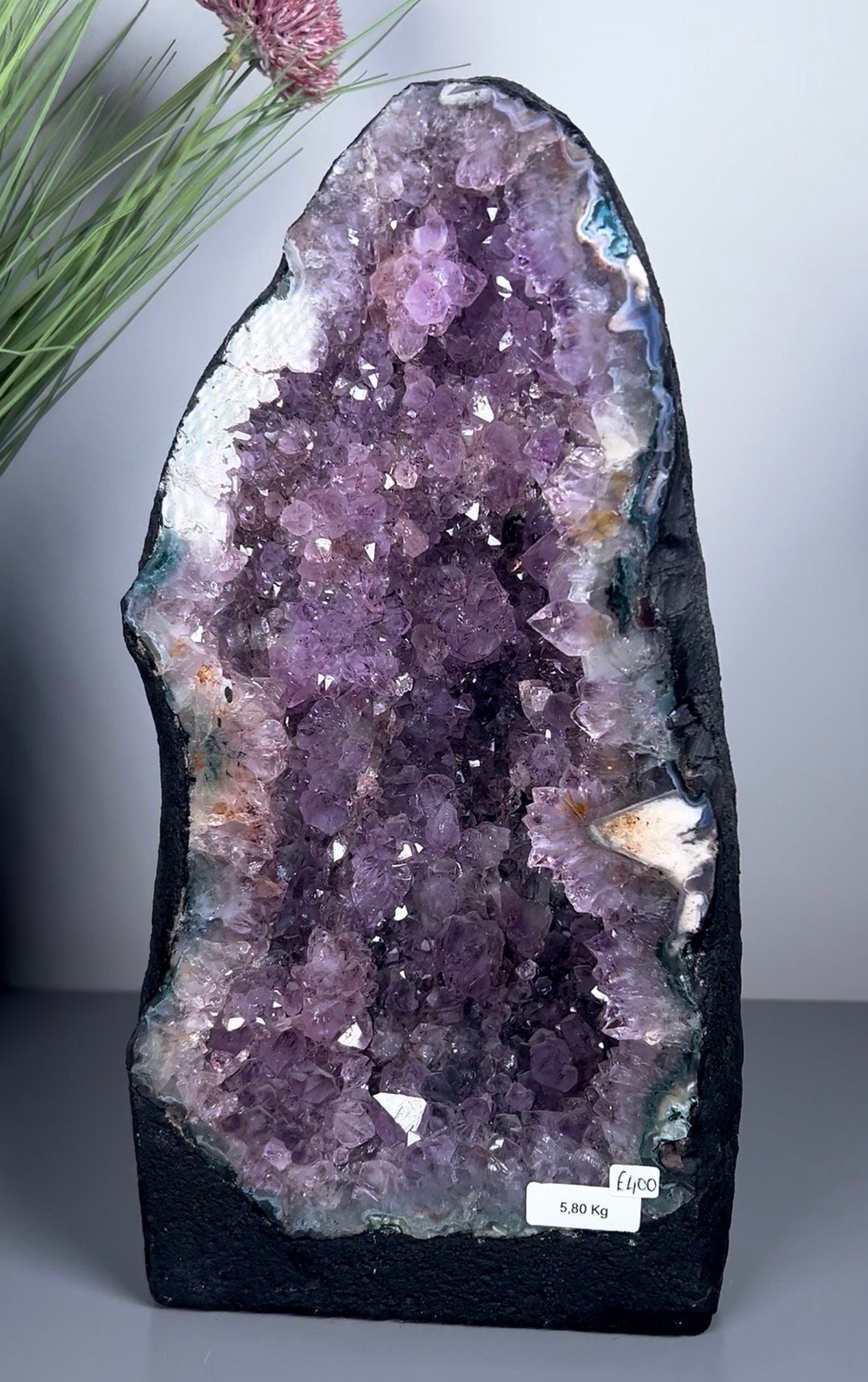 High grade, amethyst cathedral 32cm tall