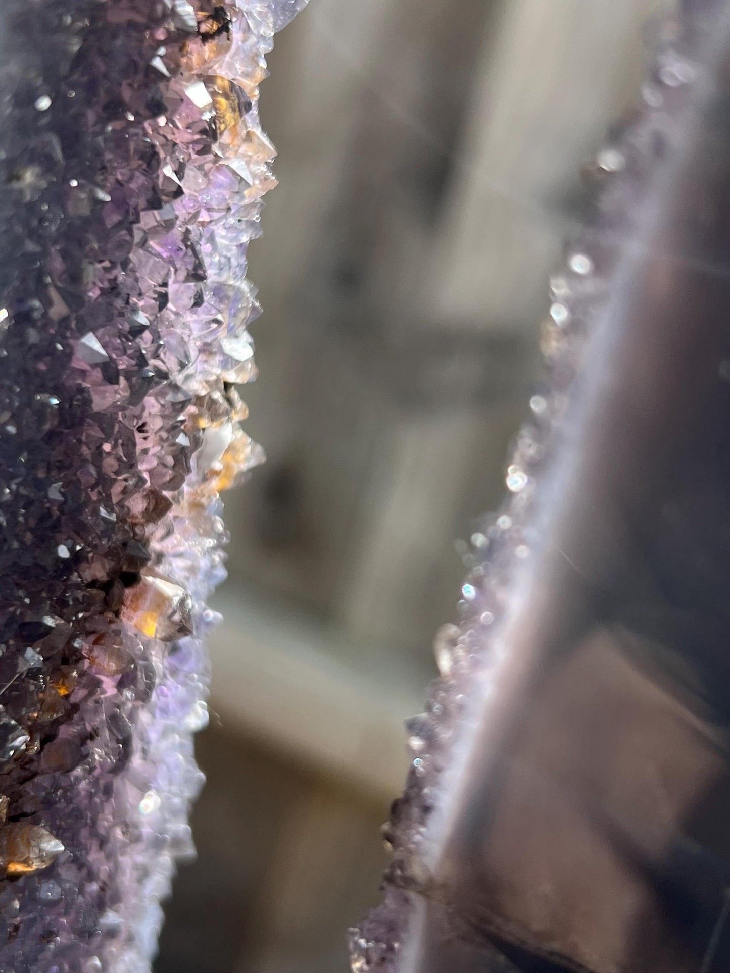 Stunning, polished amethyst x blue agate portal, with calcite this piece has natural lines, which are part of the stone  - 4.65kg