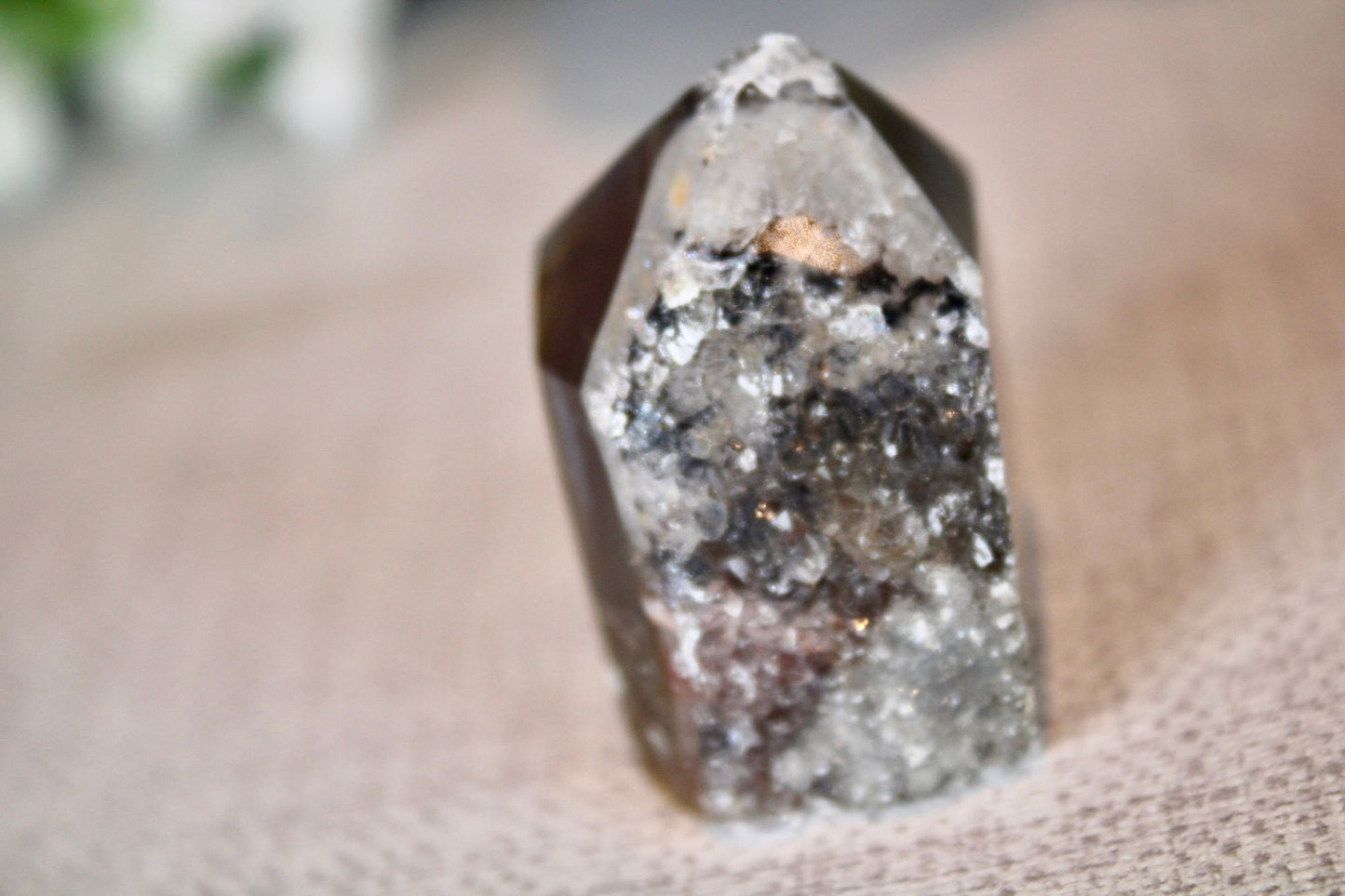 Mini druzy agate tower