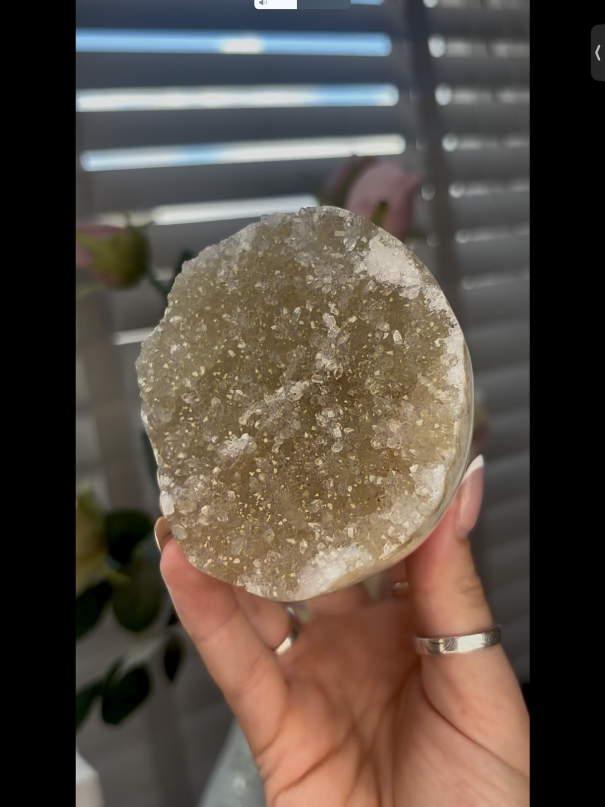 High grade, beautiful, Amethyst agate Freeform/mushroom with green druzy 605g
