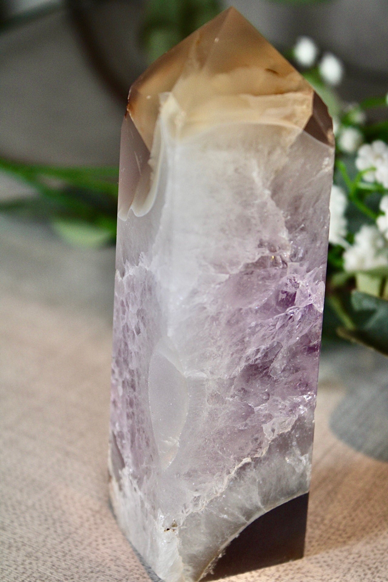 Amethyst agate tower