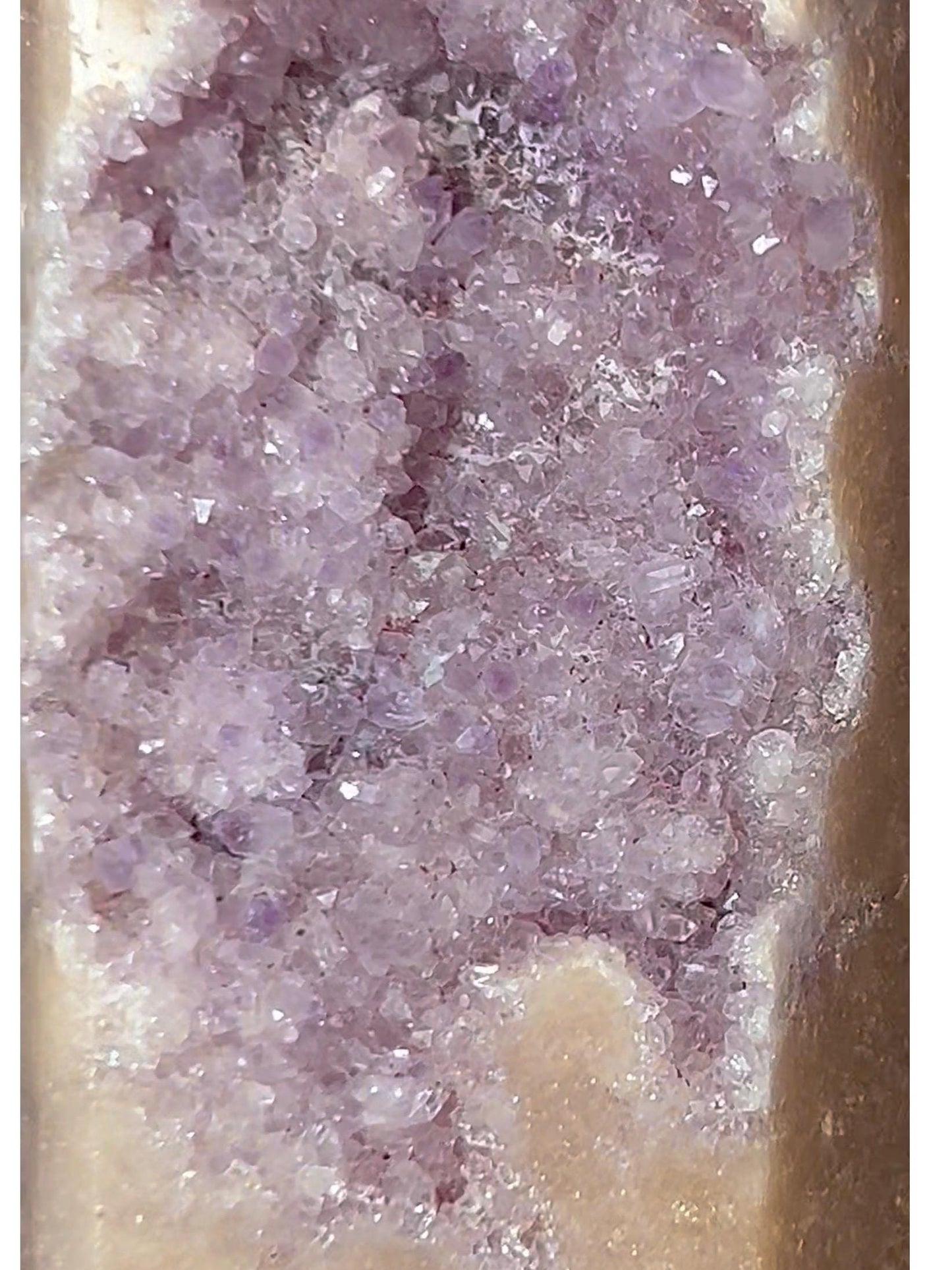 Incredible, High grade, super sparkly, druzy, pink amethyst tower in lemon & lilac tones 554g