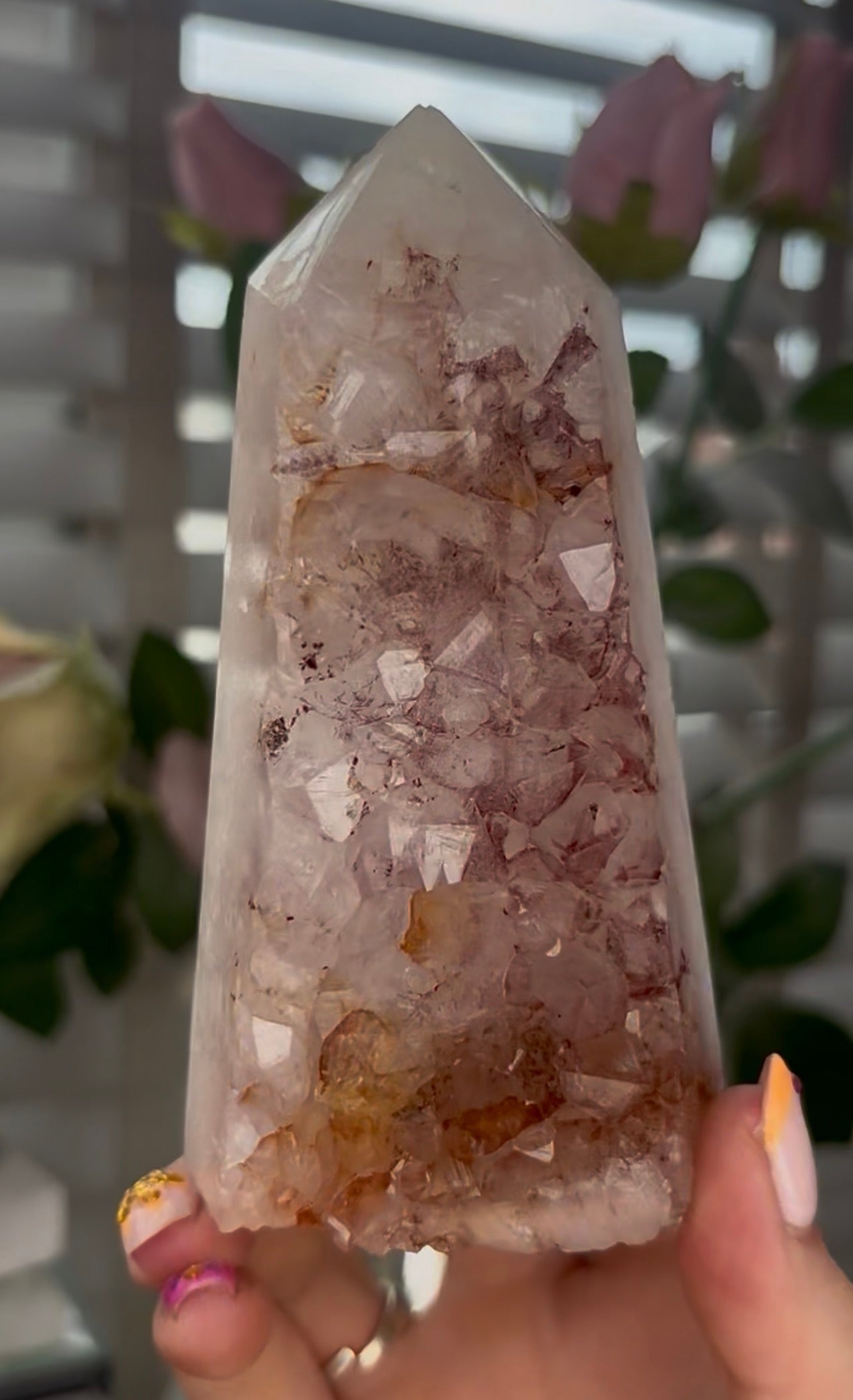 Beautiful, Pink amethyst tower