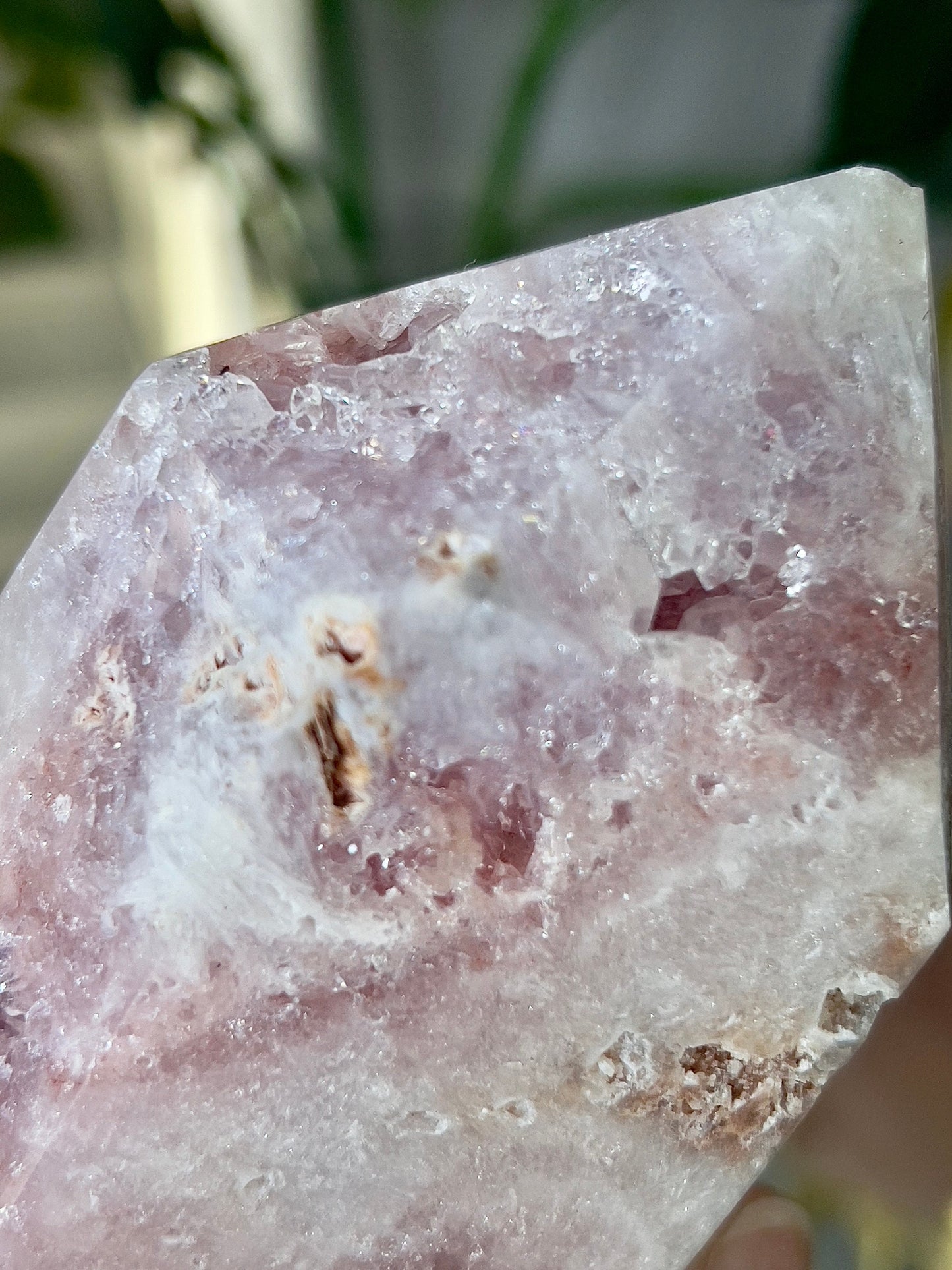 High grade, chonky, pink amethyst, tower