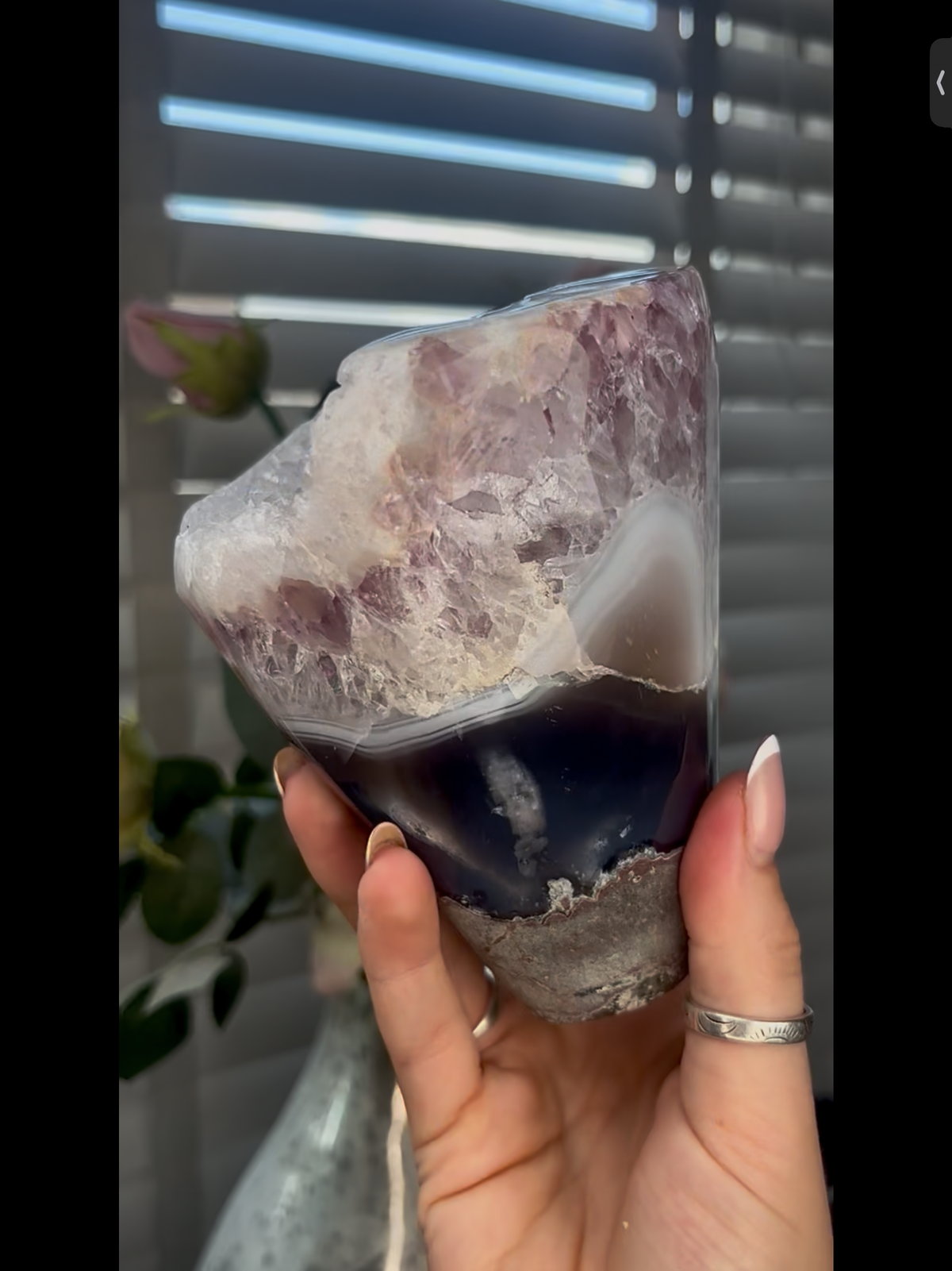 High grade, beautiful, Amethyst agate Freeform/mushroom 1.270kg