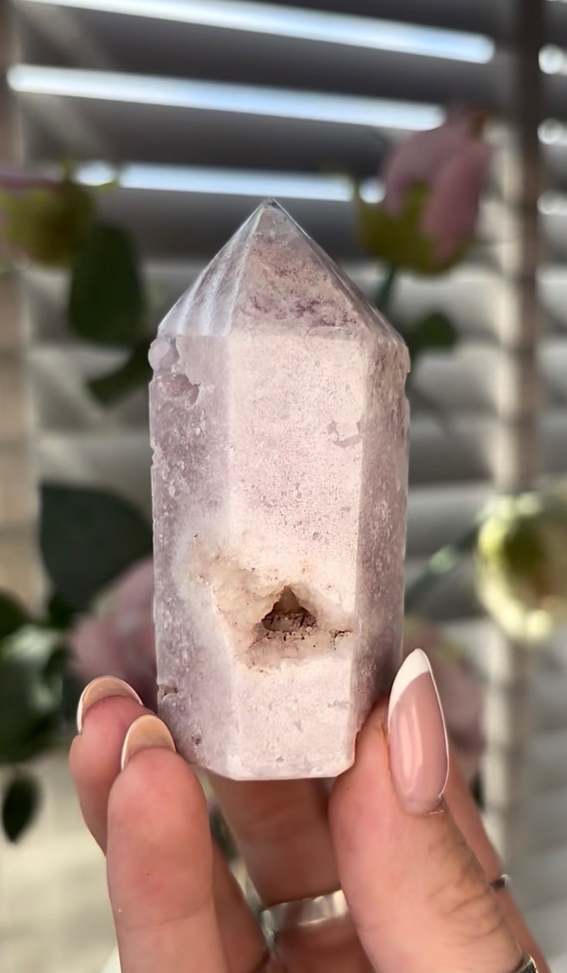 Cute, Pink amethyst tower 7.6cm(h) 4cm (w)