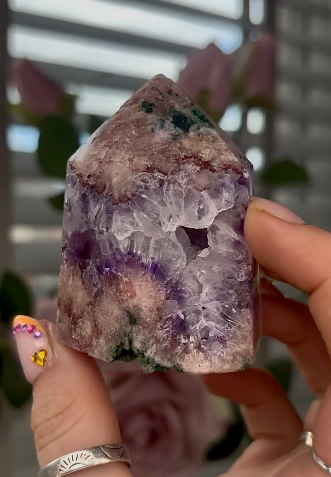 Beautiful, high quality, Pink amethyst tower