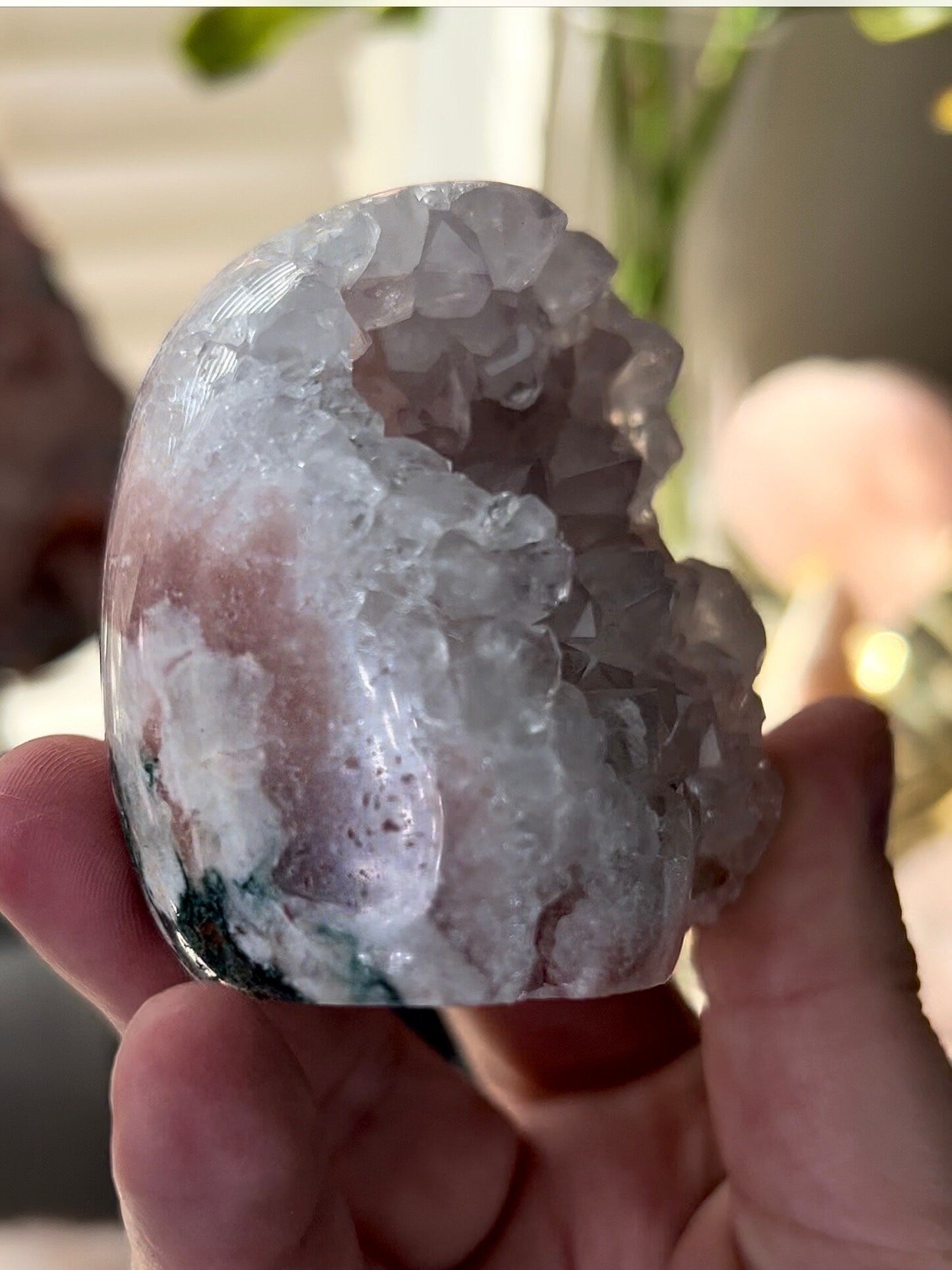 Chonky, quartz, pink amethyst Freeform