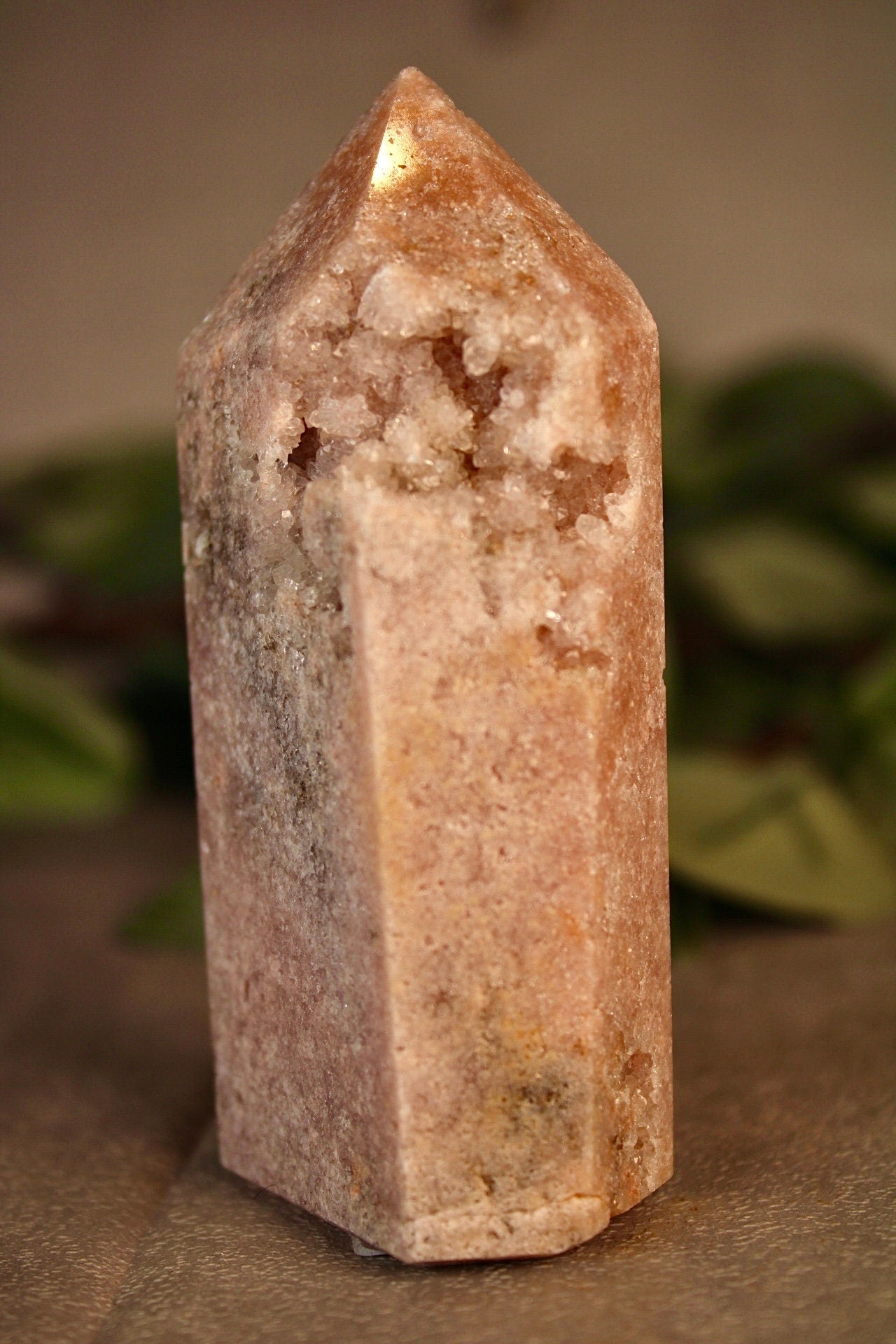 Pink amethyst tower from brazil 230g 9.5cm high