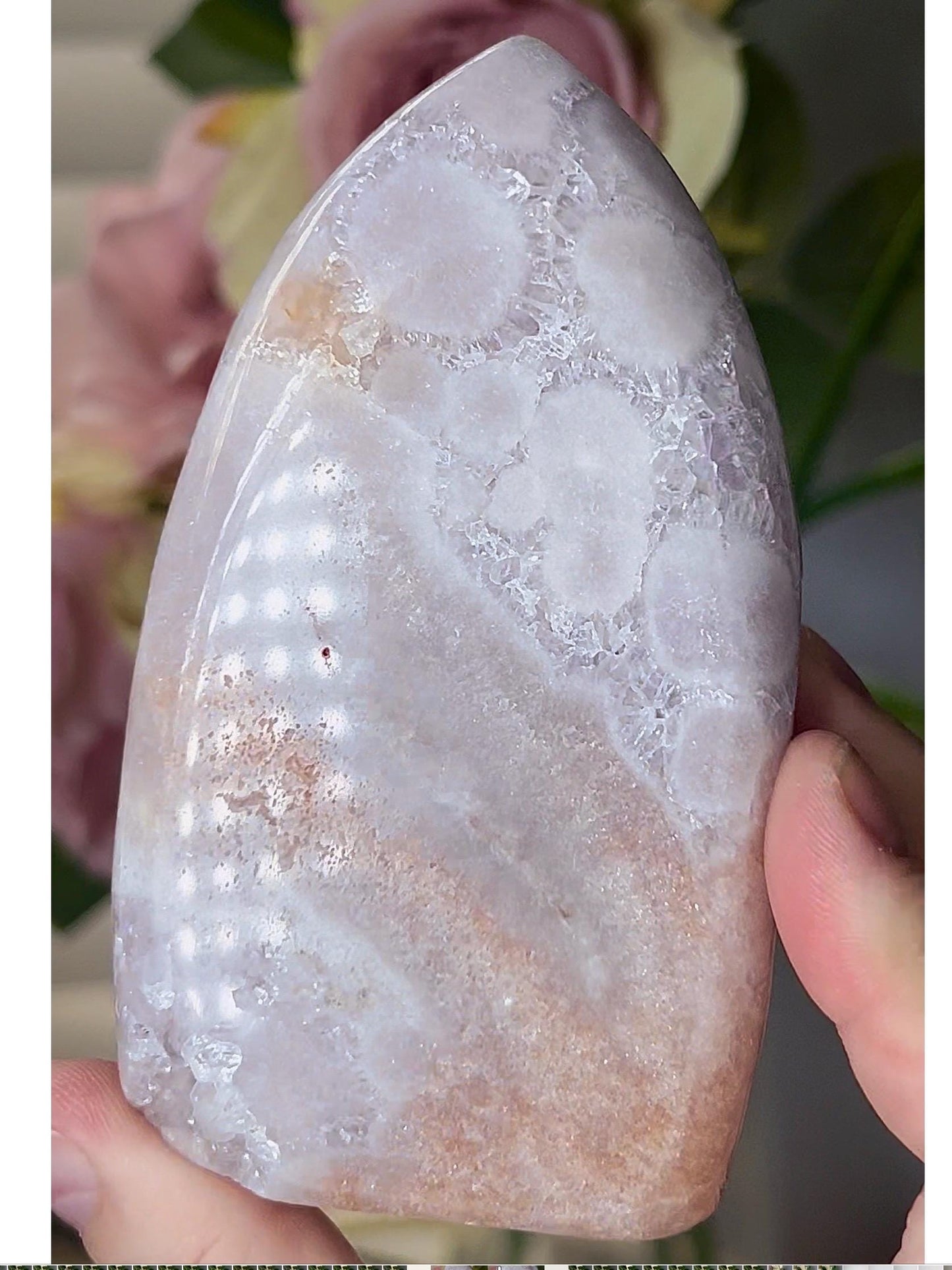 High grade, pink amethyst flame