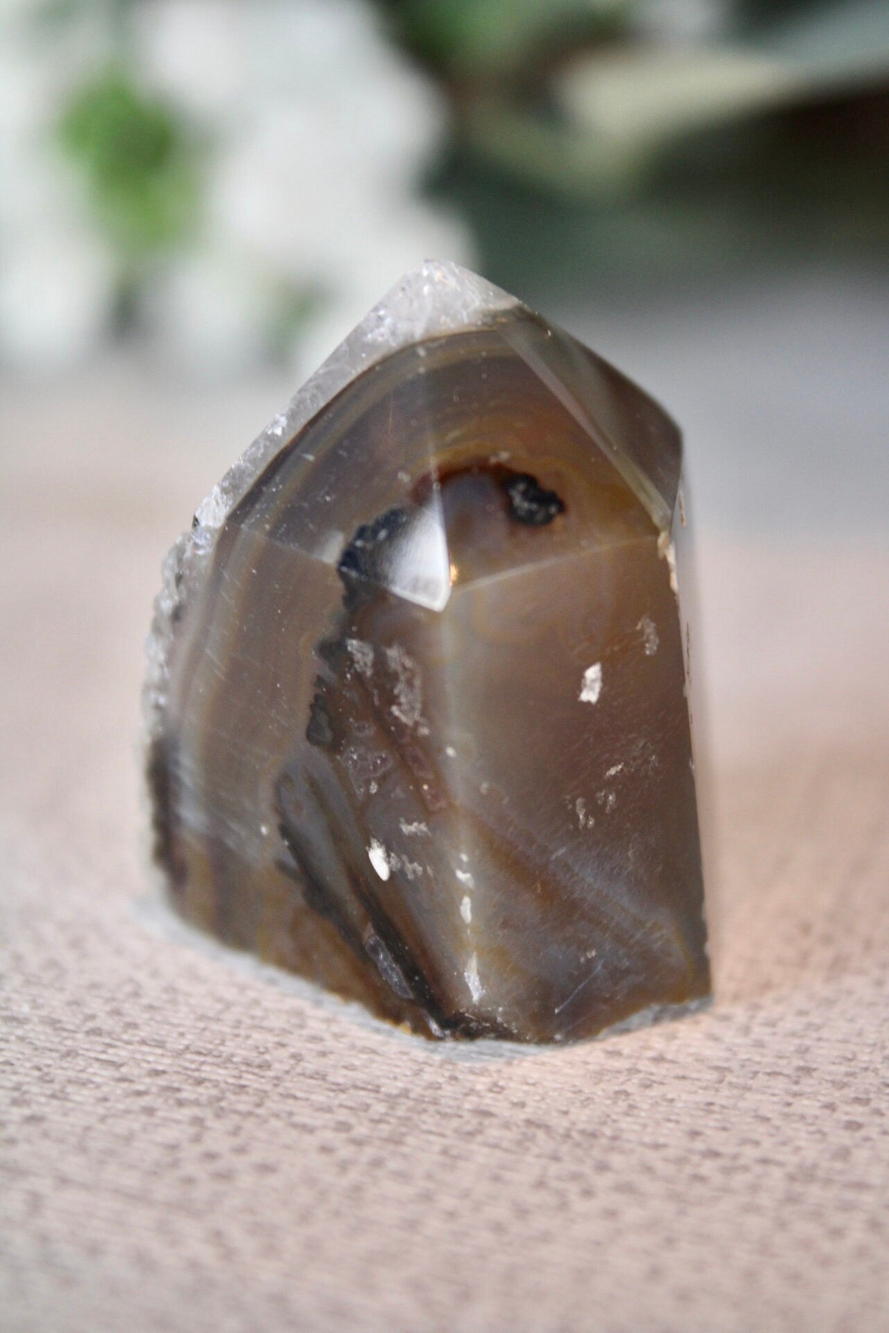 Mini druzy agate tower