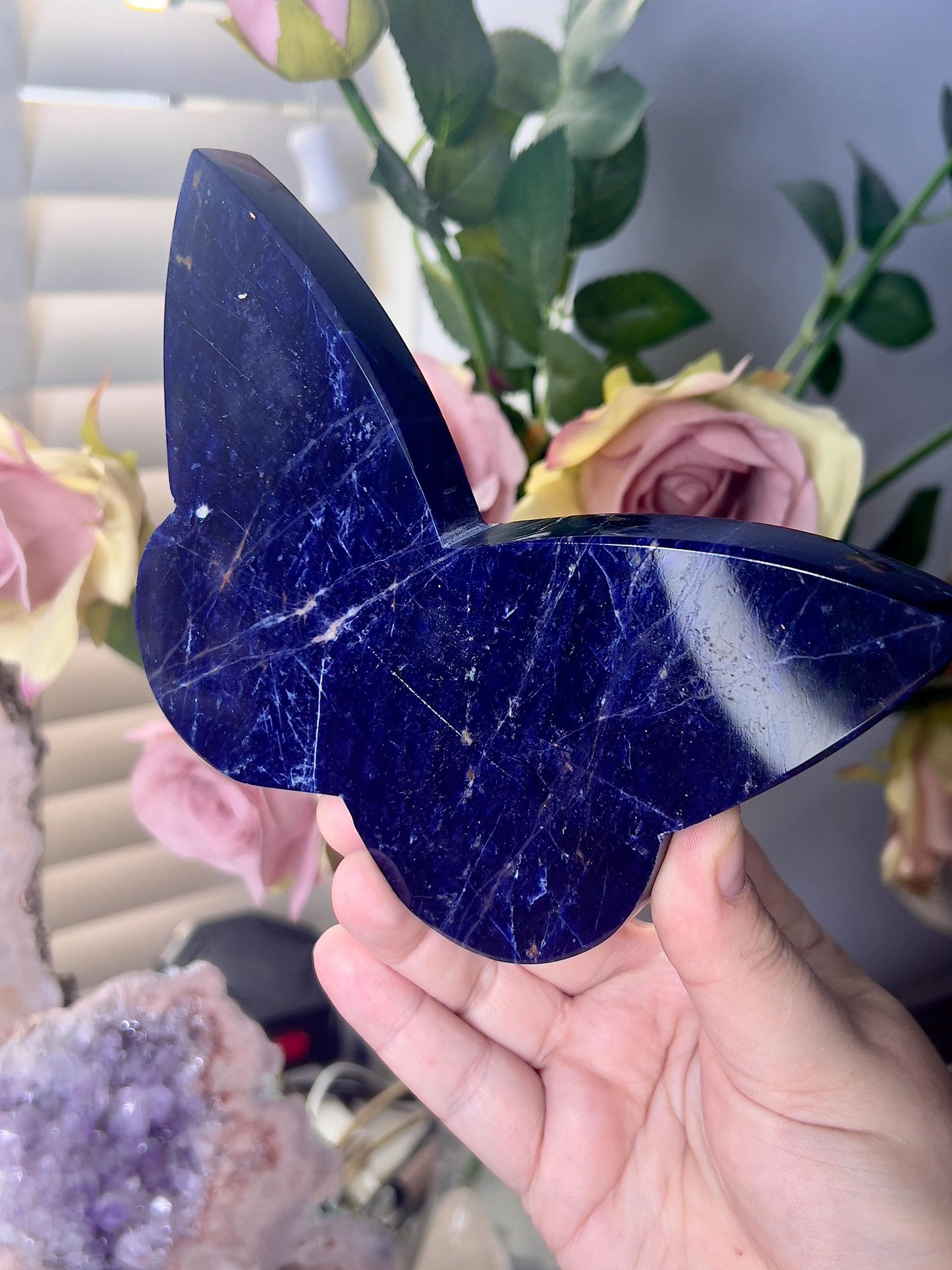 Blue sodalite butterfly (self standing)
