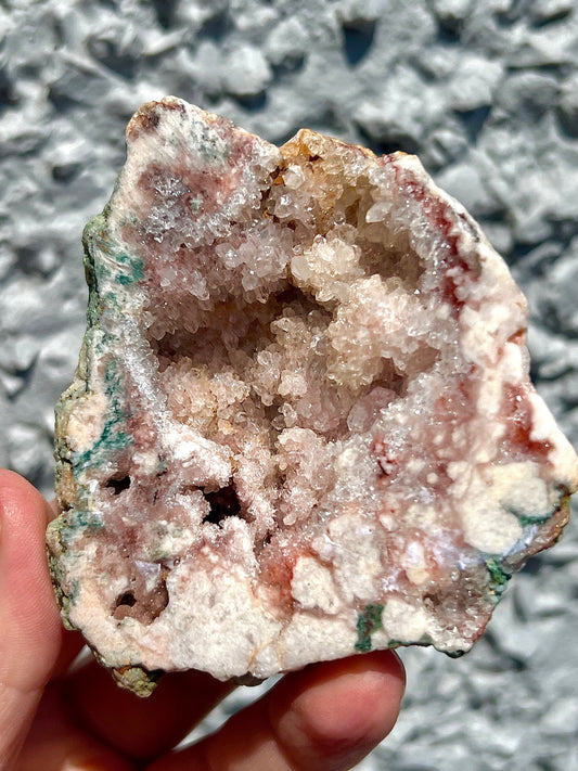 pink amethyst geode, slab