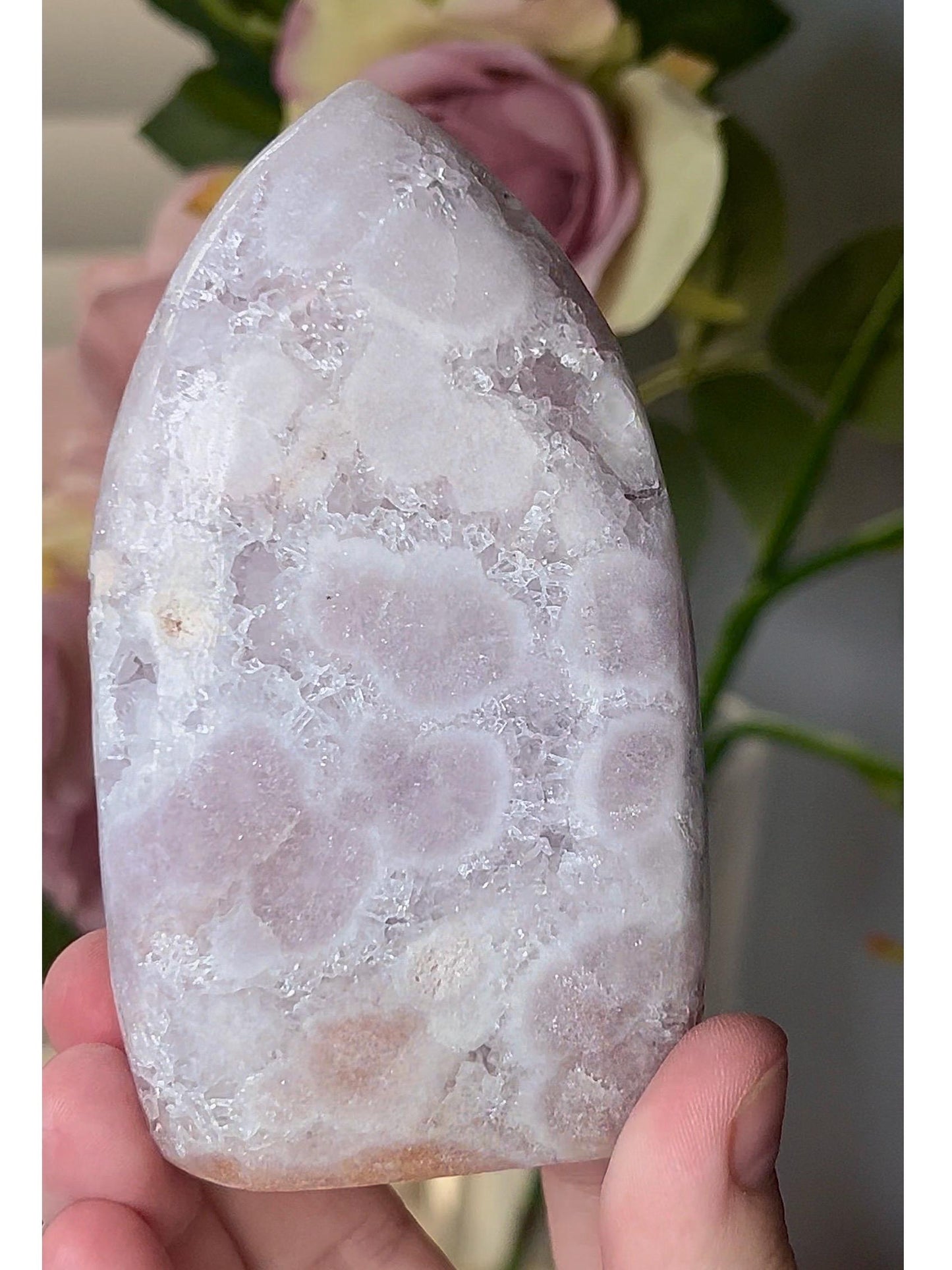 High grade, pink amethyst flame